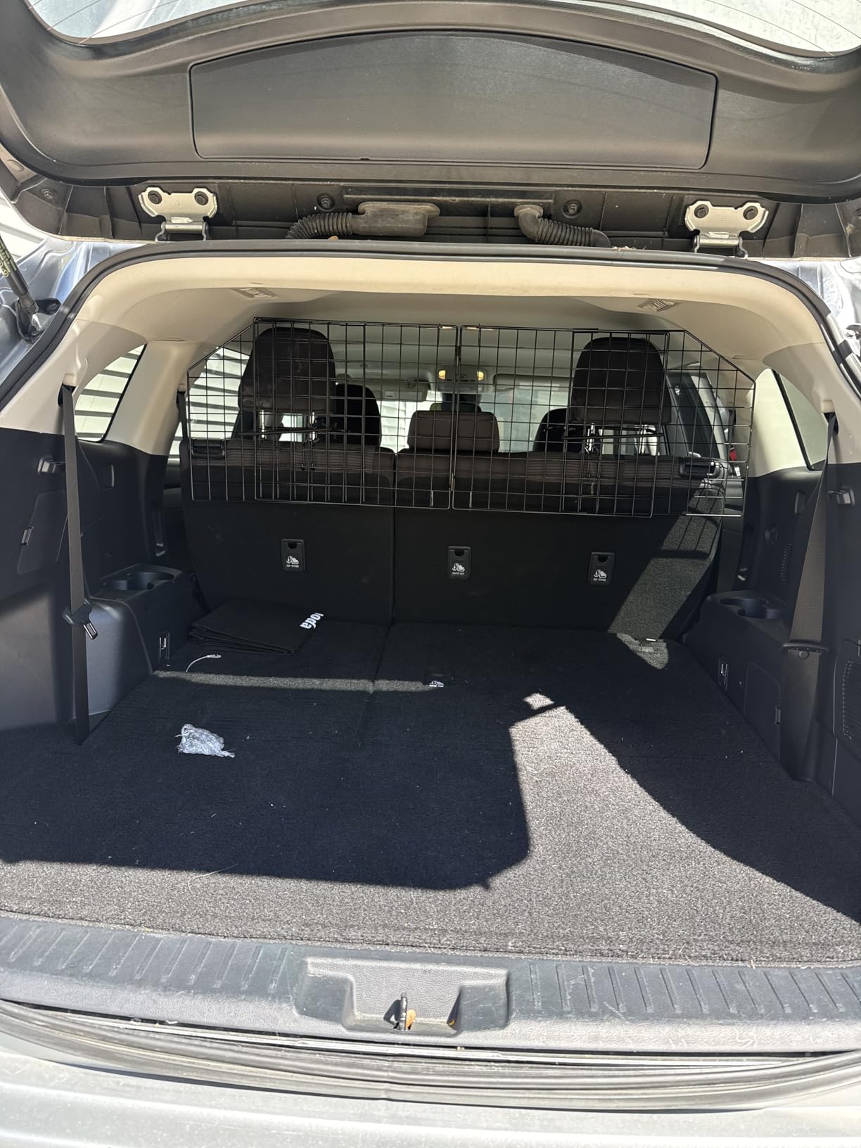 Dog Car Barrier for SUV Trunk Cargo Area, Foldable & Adjustable Car Divider and Cargo Gate to Keep Dogs in Back (Patent Design) customer photo 2