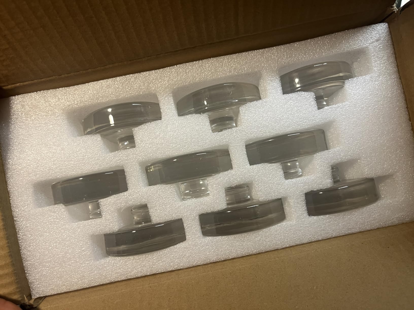 Eleganttime 9 Pack Glass Fermentation Weights with Easy Grip Handle, Heavy Fermenting Lids Canning Weight Kit for Wide Mouth Pickling Mason Jars customer photo 2
