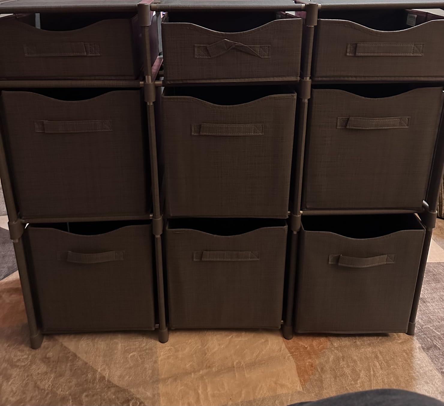 Cube Storage Organizer with Storage Bins Included - The Perfect Closet Organizers and Storage Solution. Includes 9 Storage Cubes, Great For Toy Storage, Closet Storage, Clothes Storage (Grey) customer photo 2