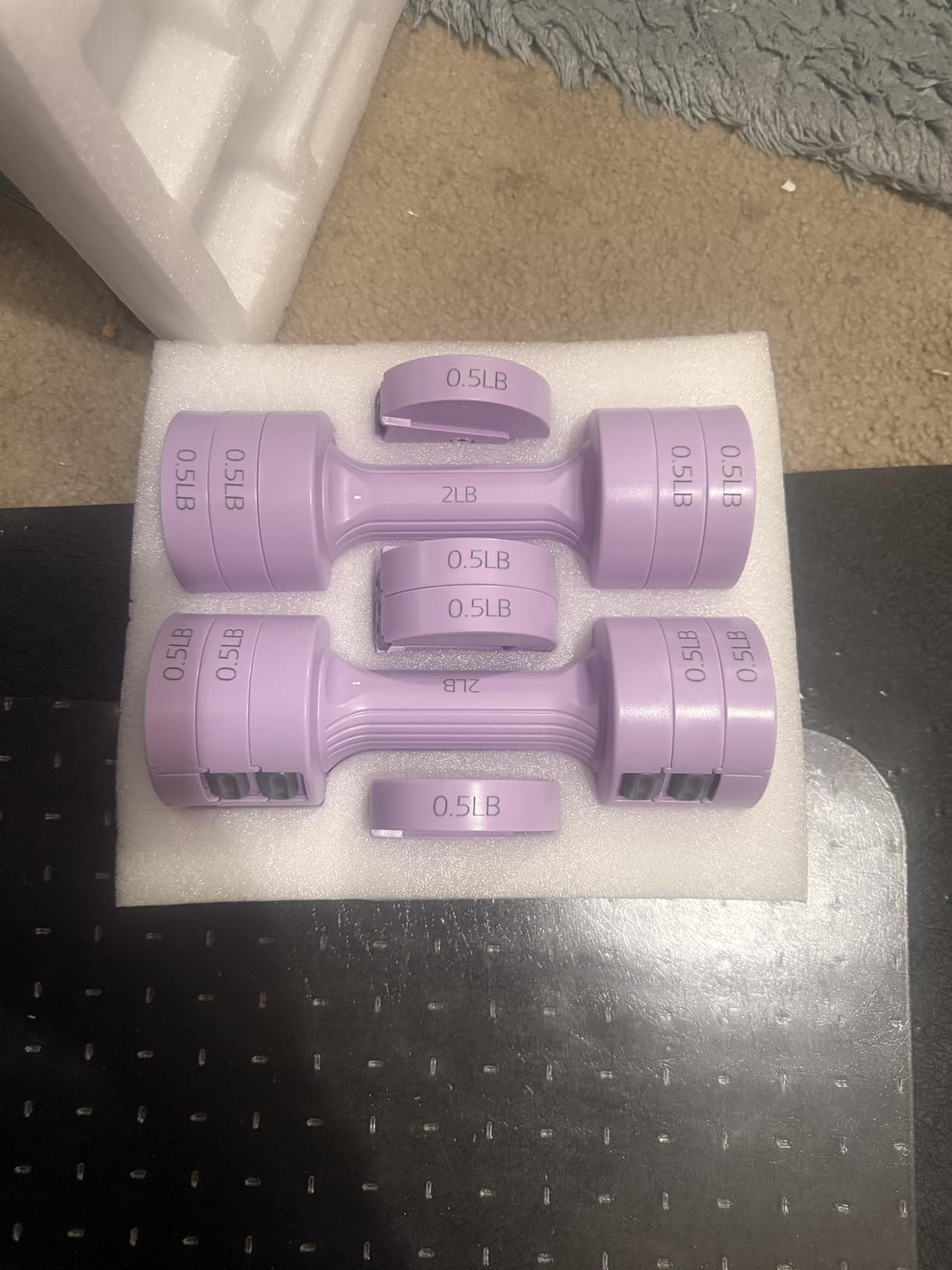 Sportneer Adjustable Dumbbells Hand Weights Set: 5 lb Dumbbell Set of 2 Each 2lb 3lb 4lb 5lb Free Weights Fast Adjust Weight 4 In 1 customer photo 1