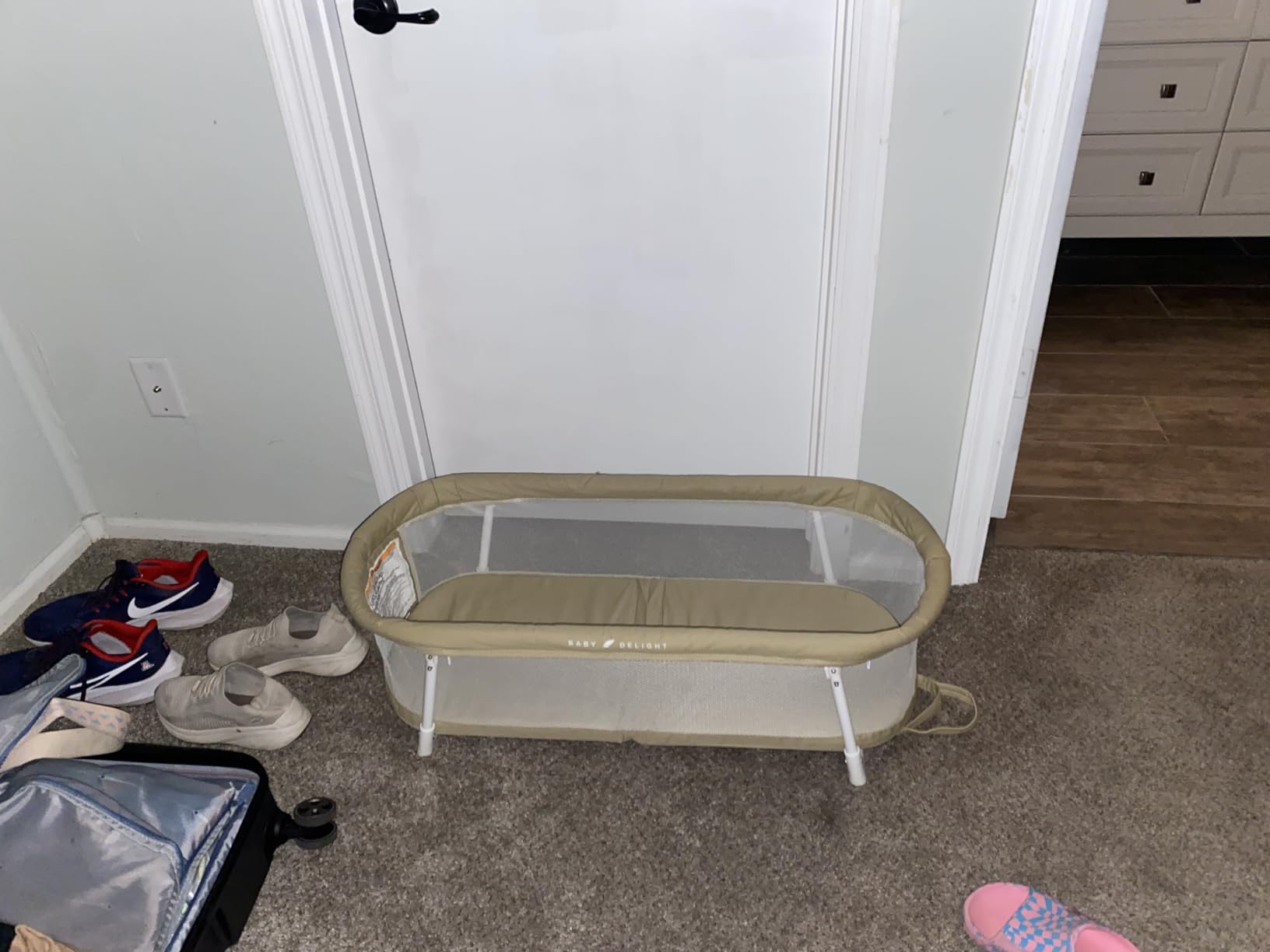 Baby Delight Snuggle Nest Bassinet, Portable Baby Bed, for Infants 0 - 5 Months, Driftwood Grey customer photo 2