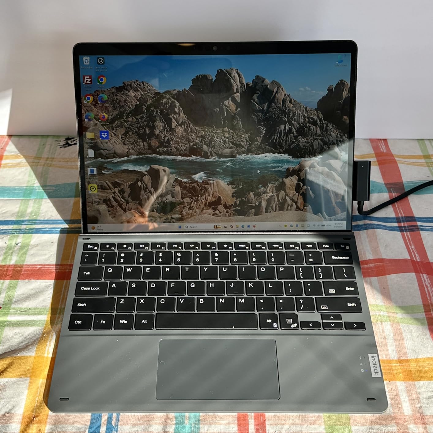 Inateck Surface Pro 11 Keyboard, Surface Pro Keyboard Compatible with Surface Pro 11/10/9/8/X, 7-Color Backlit, Slim Design, Quiet Typing, Touchpad Support, KB05111 customer photo 1