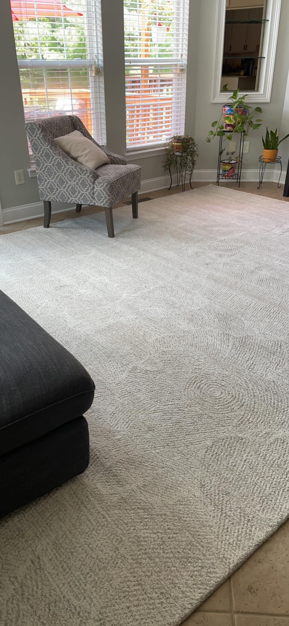 SAFAVIEH Metro Collection Area Rug - 9' x 12', Dark Grey & Ivory, Handmade Wool, Ideal for High Traffic Areas customer photo 1