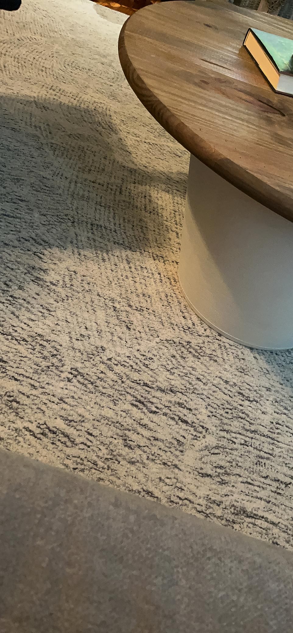 SAFAVIEH Metro Collection Area Rug - 9' x 12', Dark Grey & Ivory, Handmade Wool, Ideal for High Traffic Areas customer photo 2