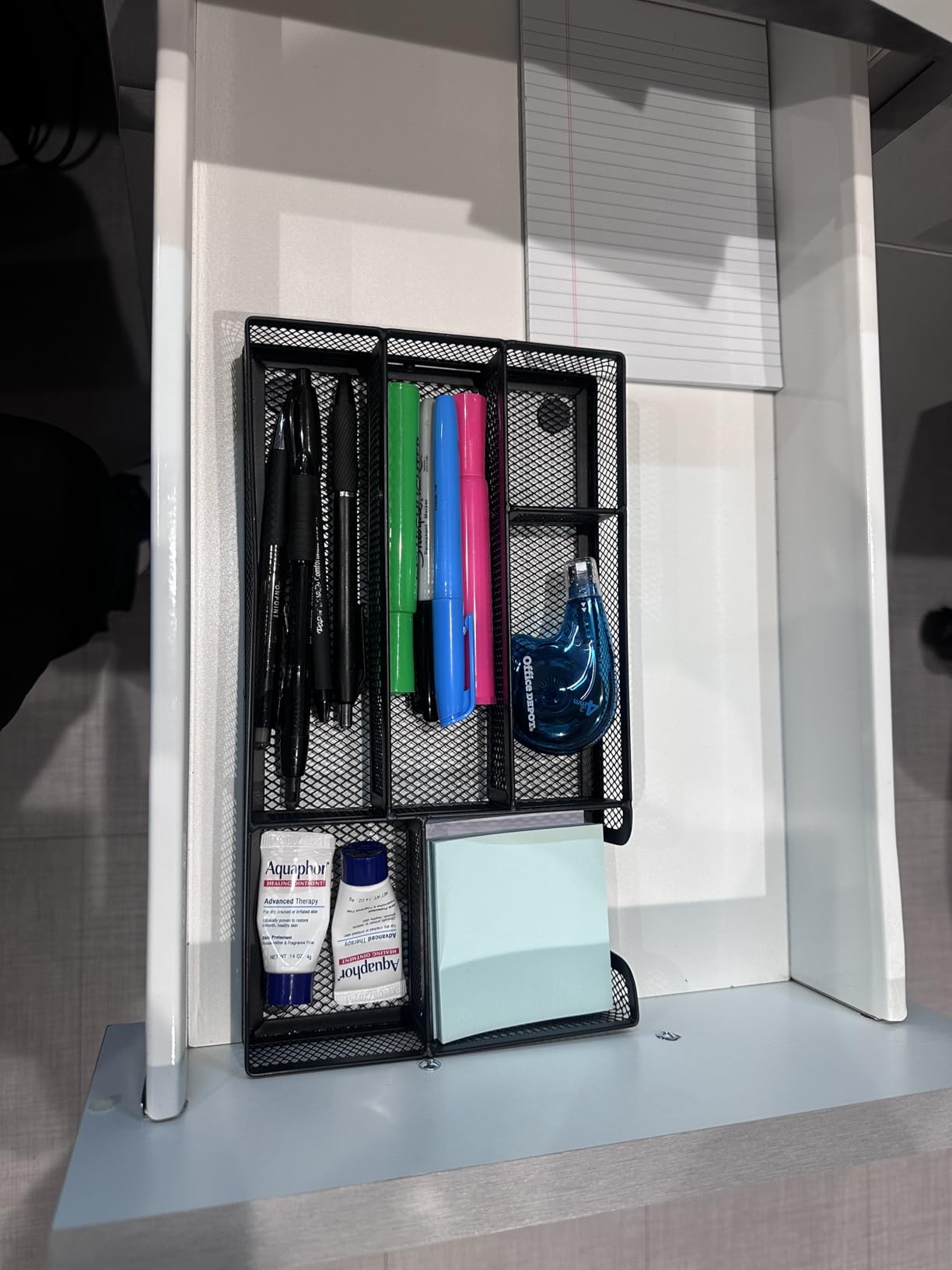 Desk Drawer Organizer, Small Metal Mesh Drawer Organizer Tray, Office Pencil Drawer Organizer Accessories for Desktop, Bathroom, Kitchen, Makeup, Vanity customer photo 1
