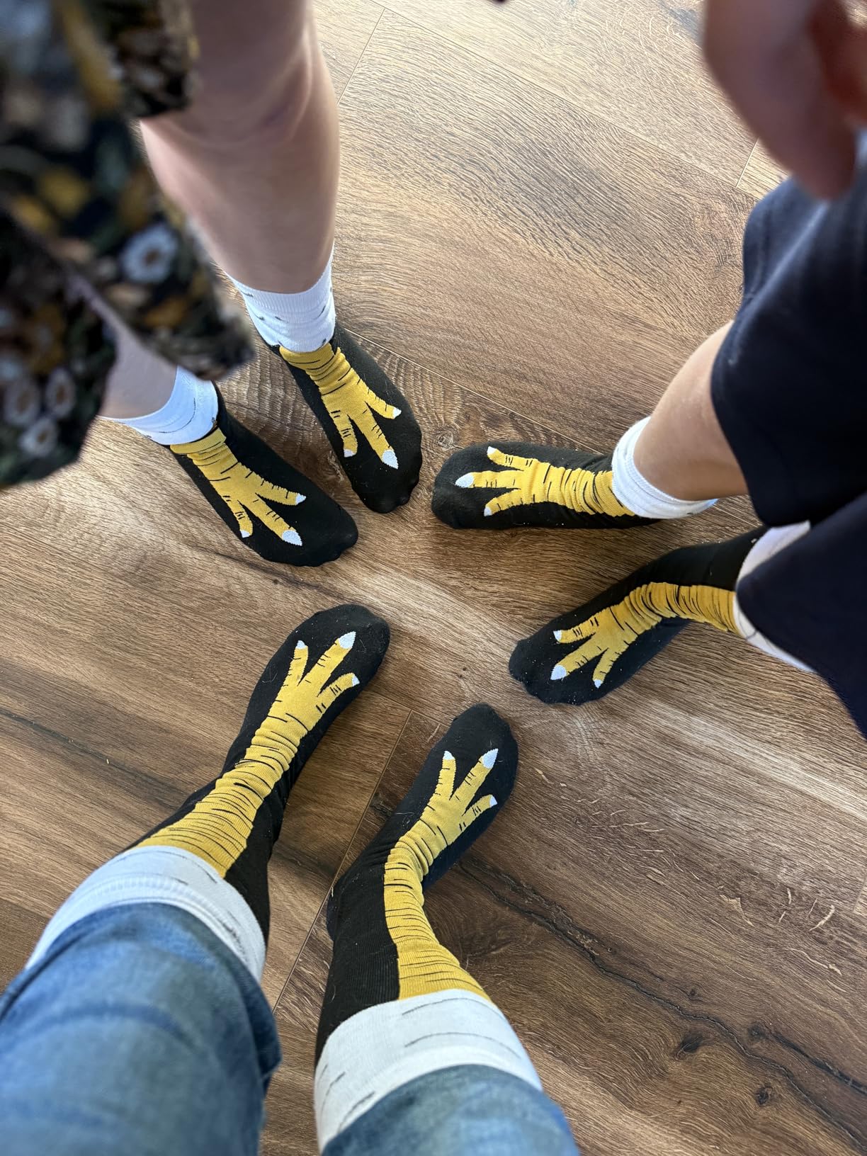 WHOTAY Crazy Funny Chicken Leg Socks for Women Men Novelty Chicken Feet Socks White Elephant Gifts for Adults Gag Gifts customer photo 2