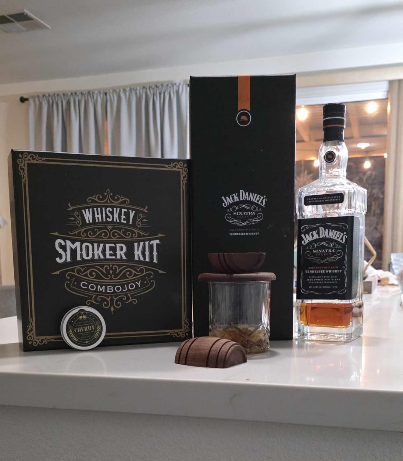 Whiskey Smoker Kit with Torch - 6 Flavors Wood Chips, 2 Glasses, 2 Ice Ball Molds - Cocktail Smoker Infuser Kit, Old Fashioned Drink Smoker Kit customer photo 2