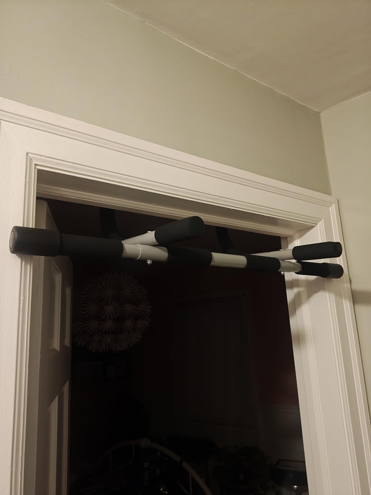 Ally Peaks Pull Up Bar for Doorway,Multiple Levels Width Adjustable Pull Up Bar Accurately Match Wide and Narrow doorframe,Indoor Chin-Up Bar Workout Bar,USA Original Patent customer photo 1