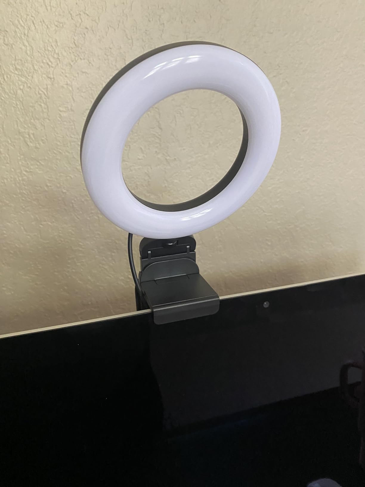 Evershop Ring Light for Laptop Desk Clip On, Small Computer Video Conference Lighting, 5