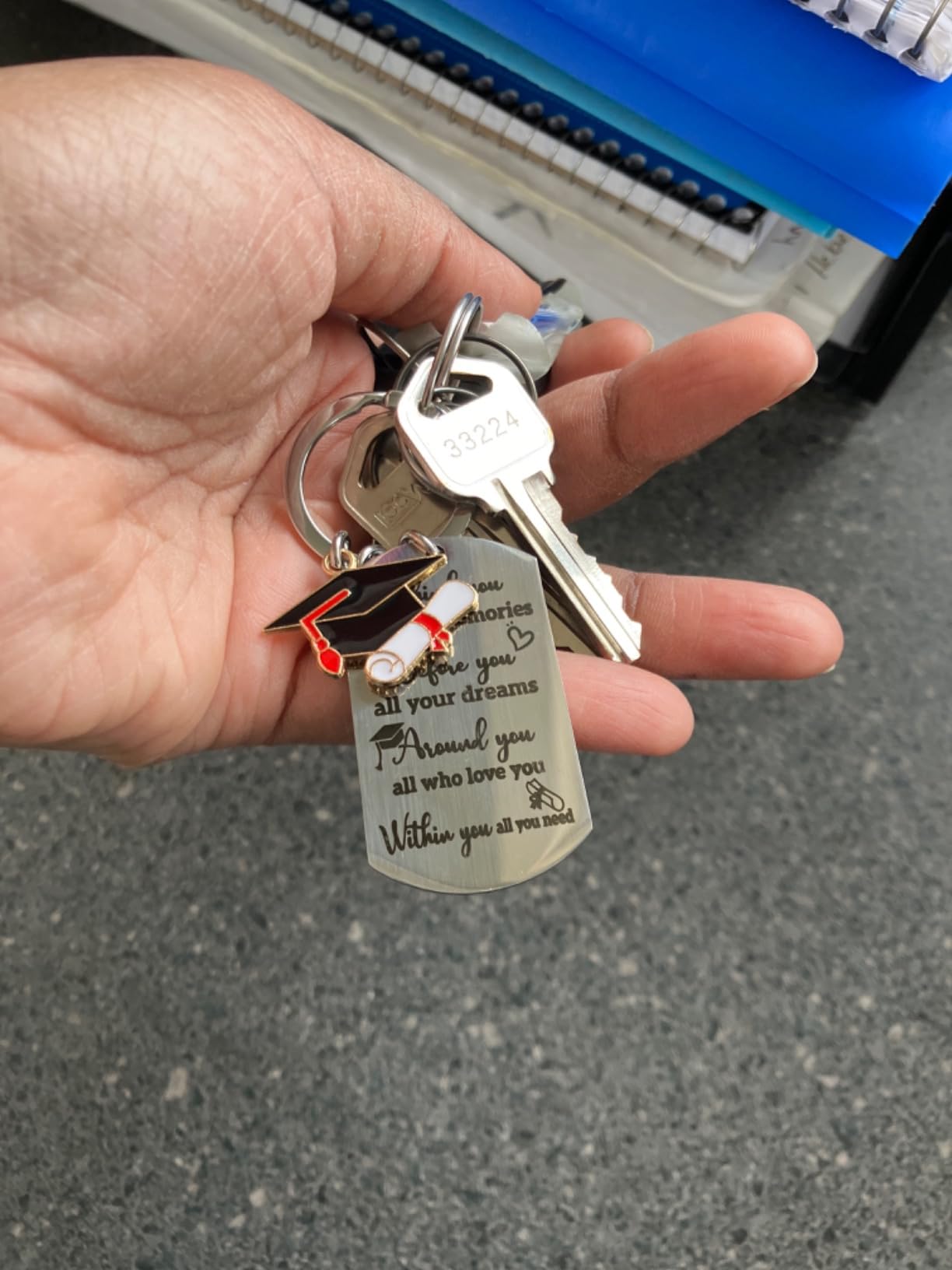 Aisity 2026 Graduation Gifts for Her Him Class Of 2026 Graduation Keychain for University College Middle High School Graduate 2026 Souvenir for Senior Masters Degree Student customer photo 1