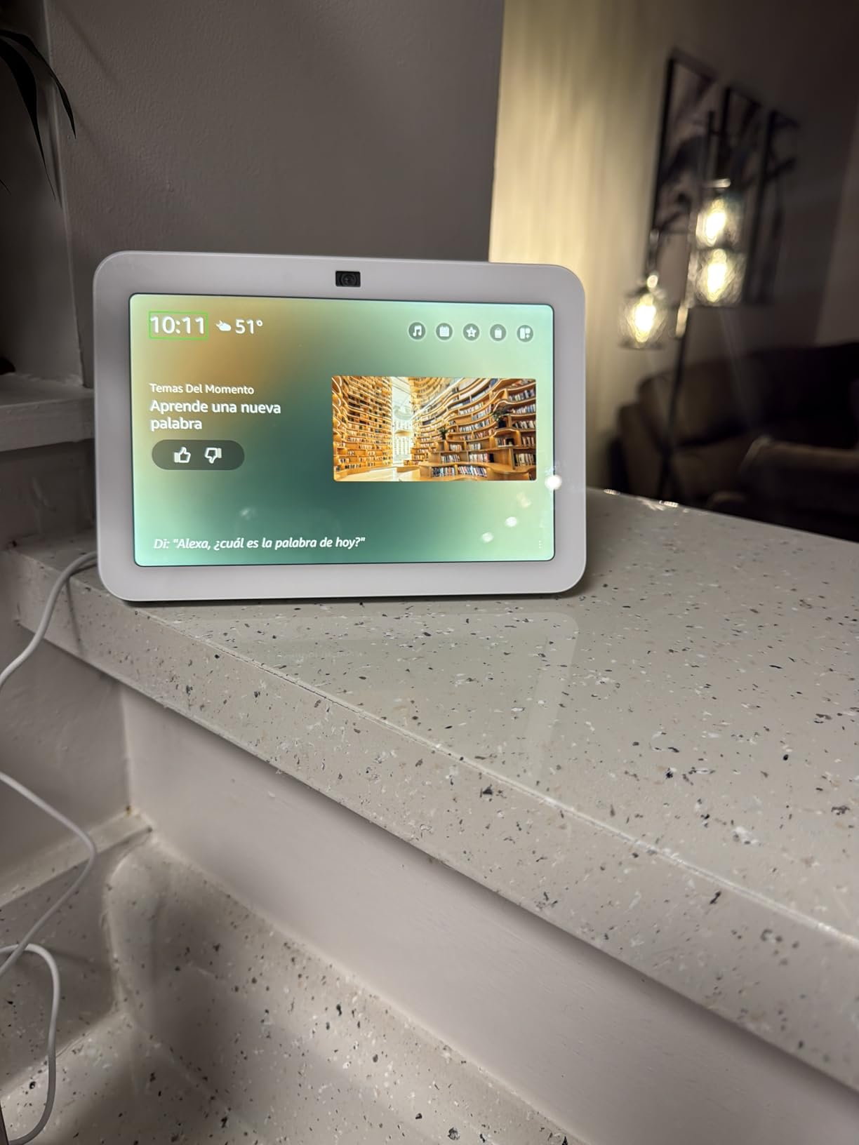 Echo Show 8, With Spatial Audio, Smart Home Hub, ideal for open living spaces, Designed for Alexa+, Glacier White customer photo 2
