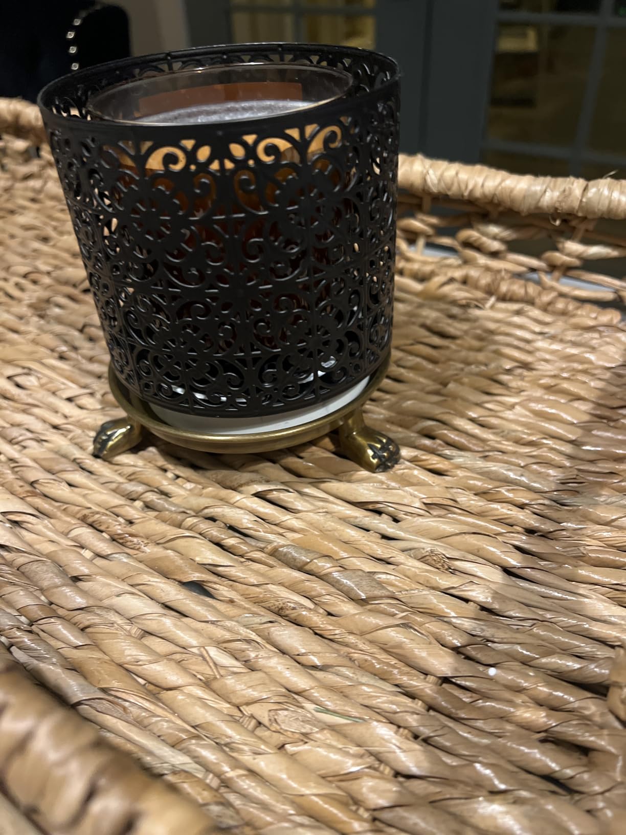 Round Clawfoot Dish - by Alice Lane Home Collection - Gold - for Home Decor, Candles, Jewelry, Perfume, Cosmetics, and Coffee Table - Size Small customer photo 1