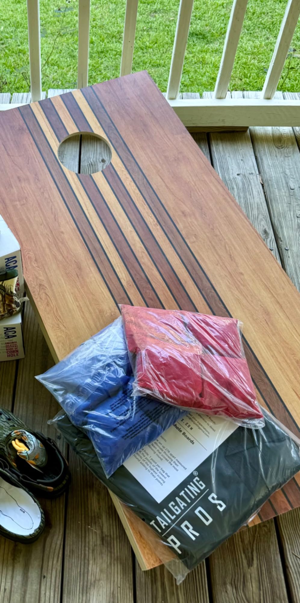 Tailgating Pros Cornhole Boards 4x2 Official Regulation Size - Wooden Design Cornhole Game Set customer photo 2