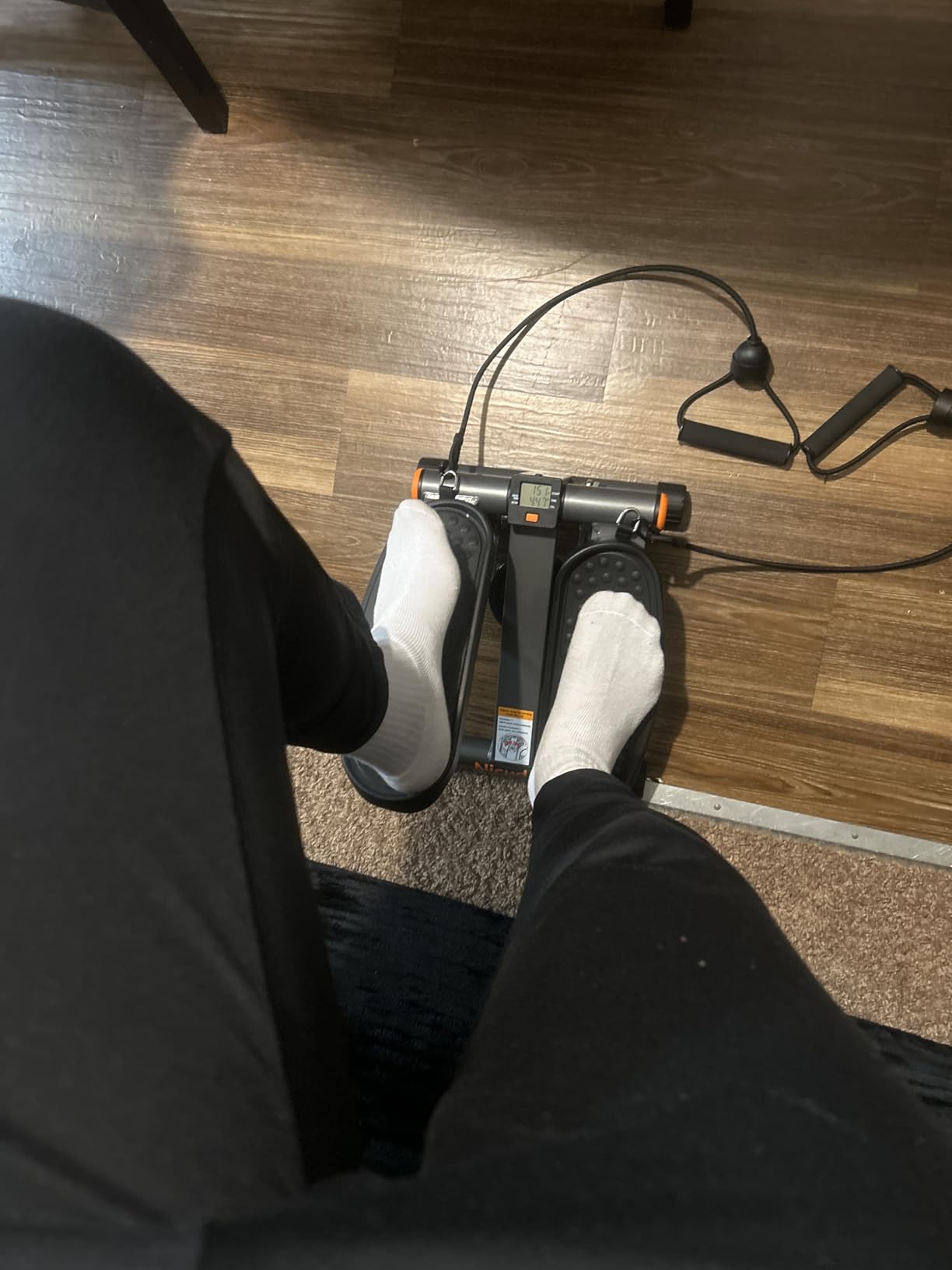 Niceday Steppers for Exercise, Stair Stepper with Resistance Bands, Mini Stepper with 300LBS Loading Capacity, Hydraulic Fitness Stepper with LCD Monitor customer photo 2