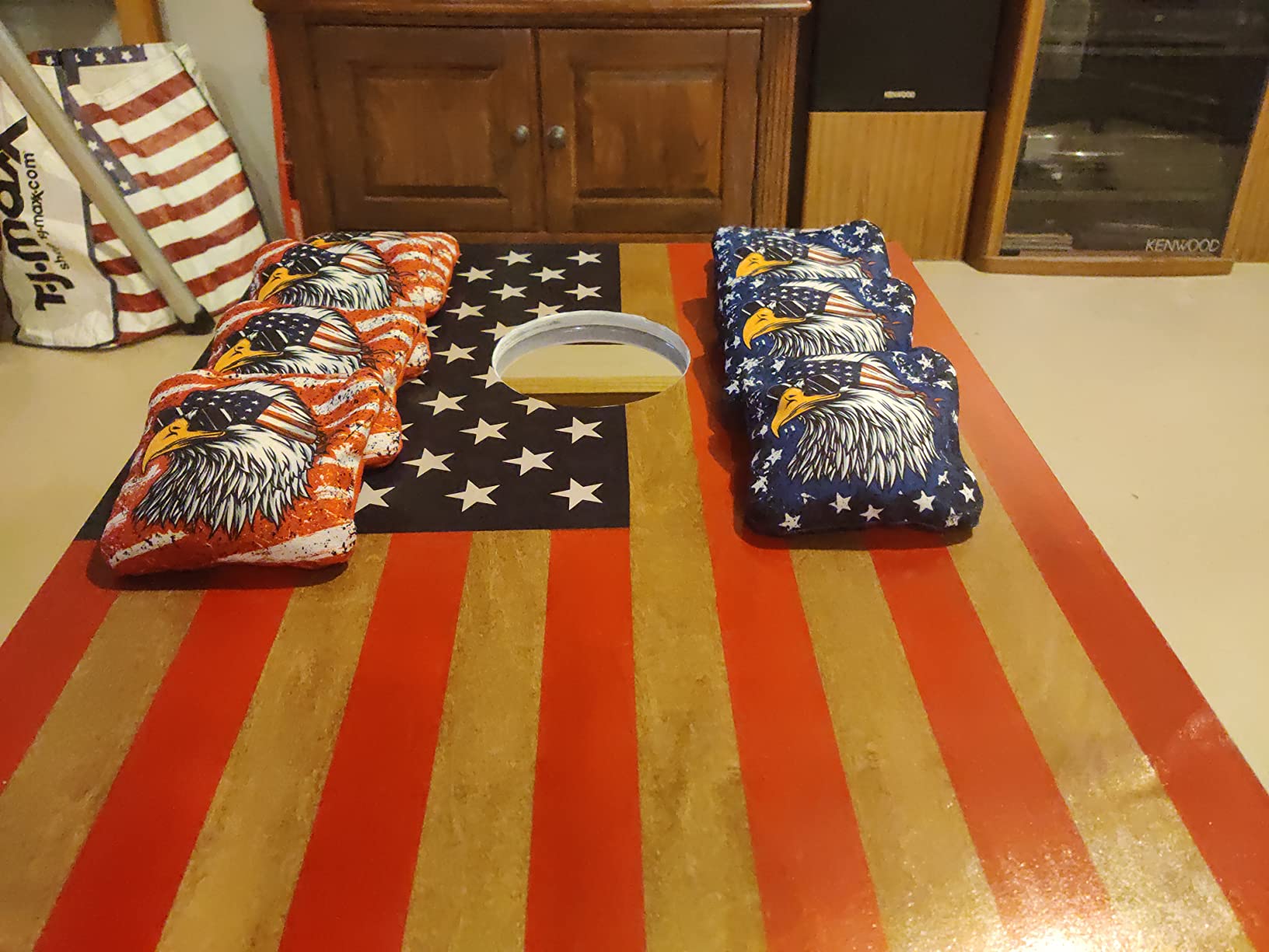 Play Platoon Competition Series Cornhole Bags Set of 8 Regulation Professional Weight Double Sided Slick and Stick with Rubber Sticky Dot Slow Side customer photo 2