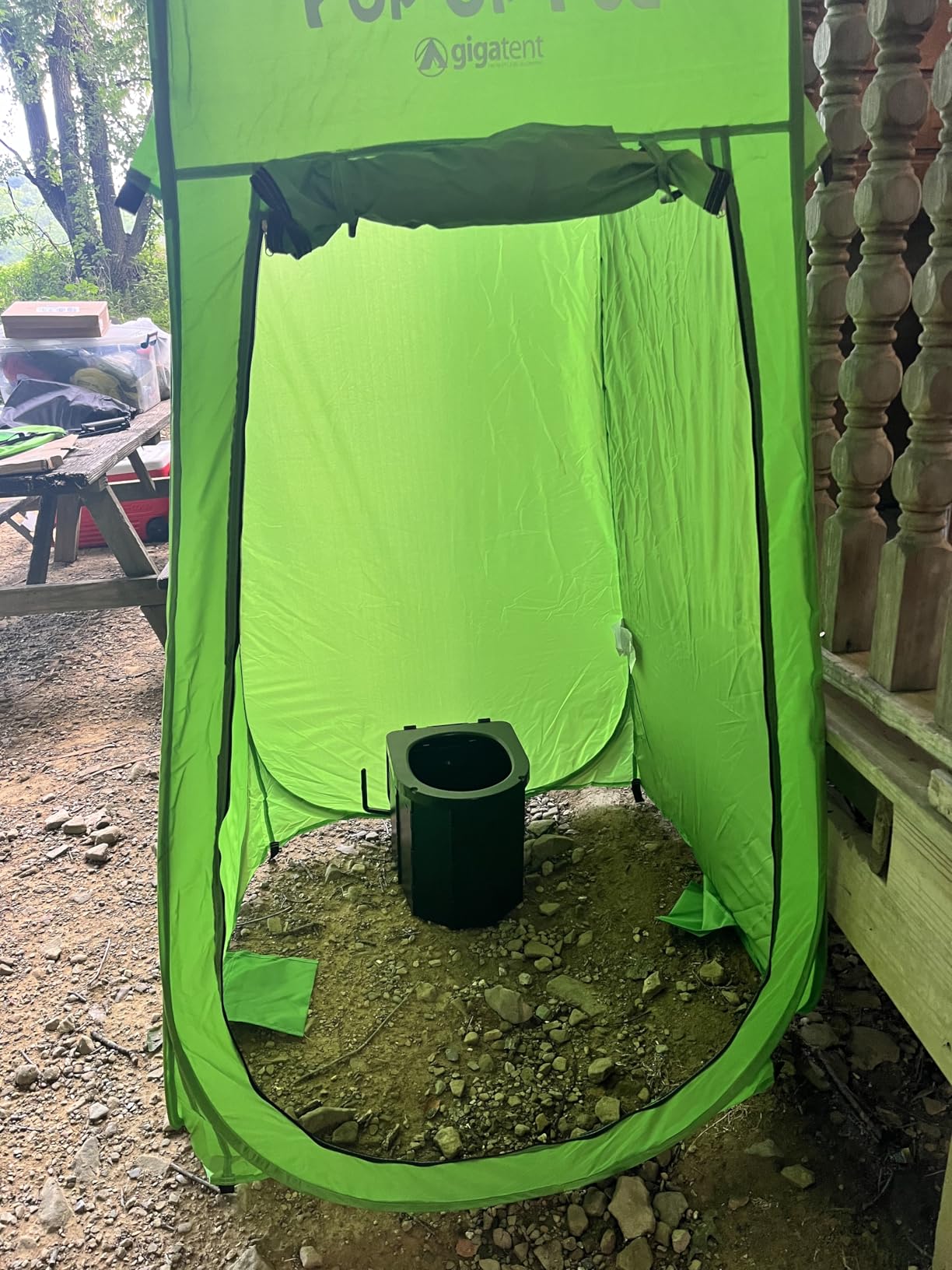 PAHTTO Portable Camping Toilet, Foldable Toilet for Adults with Detachable Phone Shelf and Toilet Paper Holder, Waterproof Porta Potty with Lid for Camping, Hiking, RV Travel, Road Trips customer photo 2