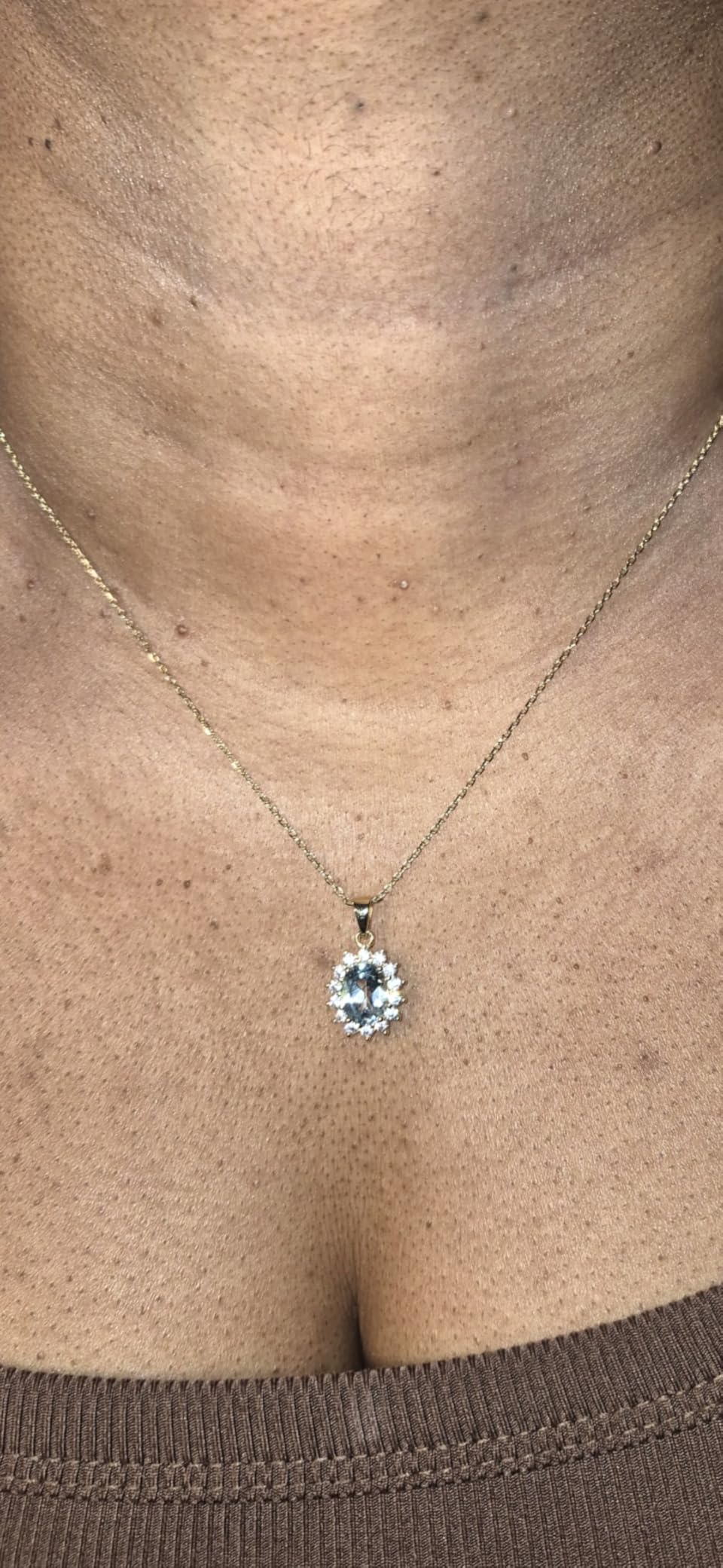 Princess Diana Kate Middleton Natural Amethyst Citrine Garnet Peridot Topaz Created Ruby Sapphire Simulated Emerald Pendant Necklace customer photo 1