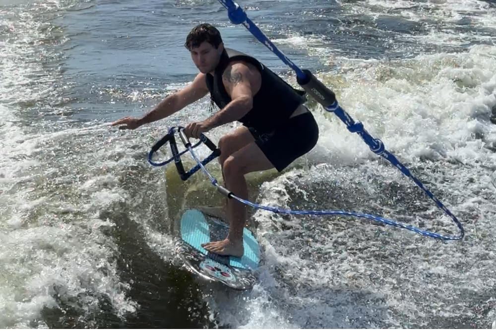 Wakesurf Rope with Handle, 25ft Adjustable Wake Surf Rope Floating Watersport Ropes for Wake Surfing customer photo 1