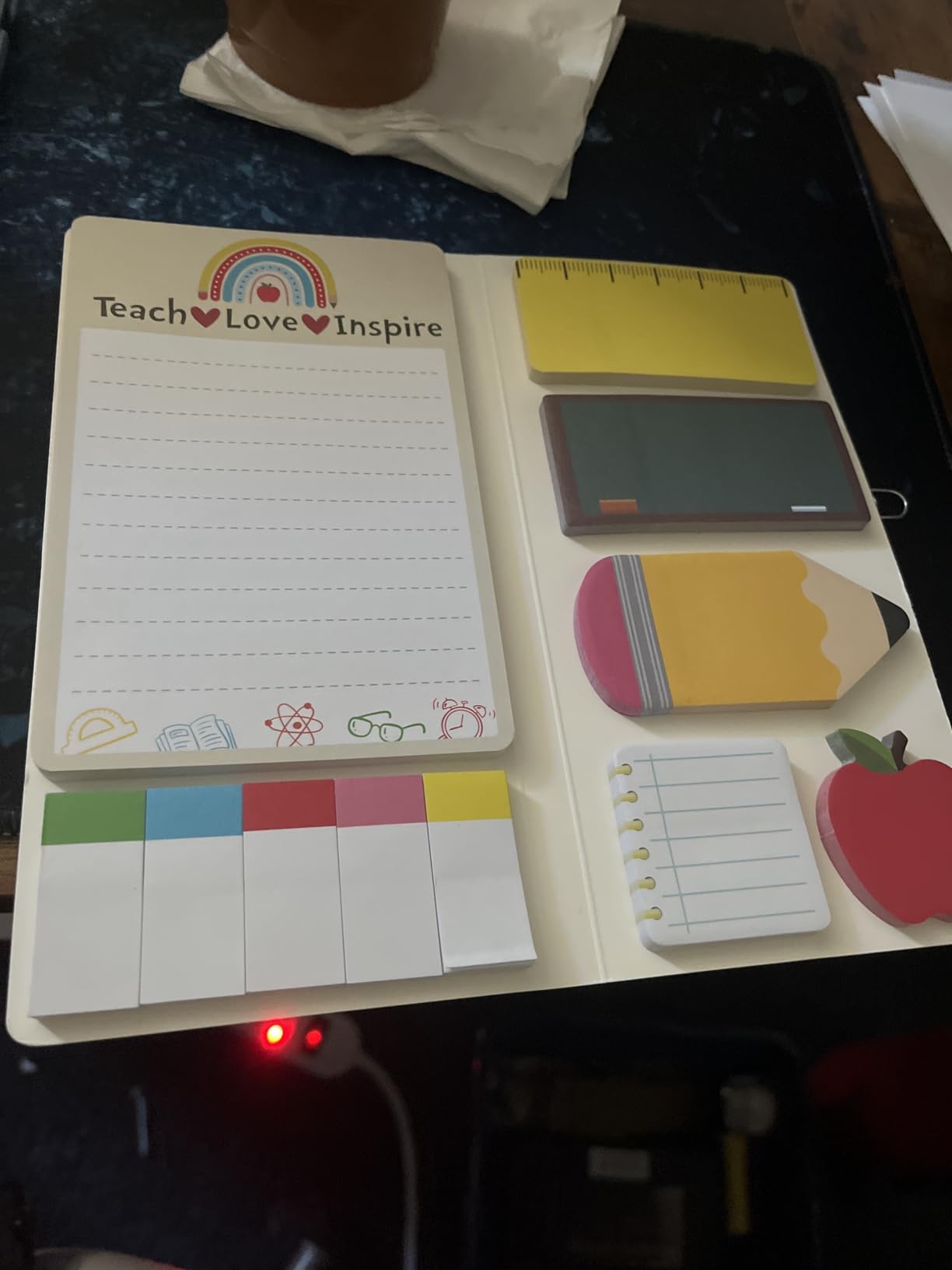 Xqumoi Teaching is A Work of Heart Sticky Notes Set Blackboard Self-Stick Note Pads Teacher Appreciation Gift customer photo 1