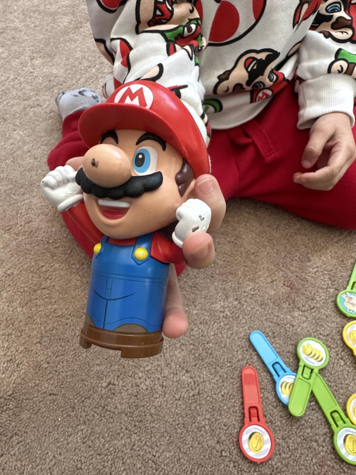 TOMY Pop Up Super Mario Game - Activities for Indoor Recess or Family Game Night - Officially Licensed Super Mario Toys for Kids - 2-4 Players - Ages 4 Years and Up customer photo 1