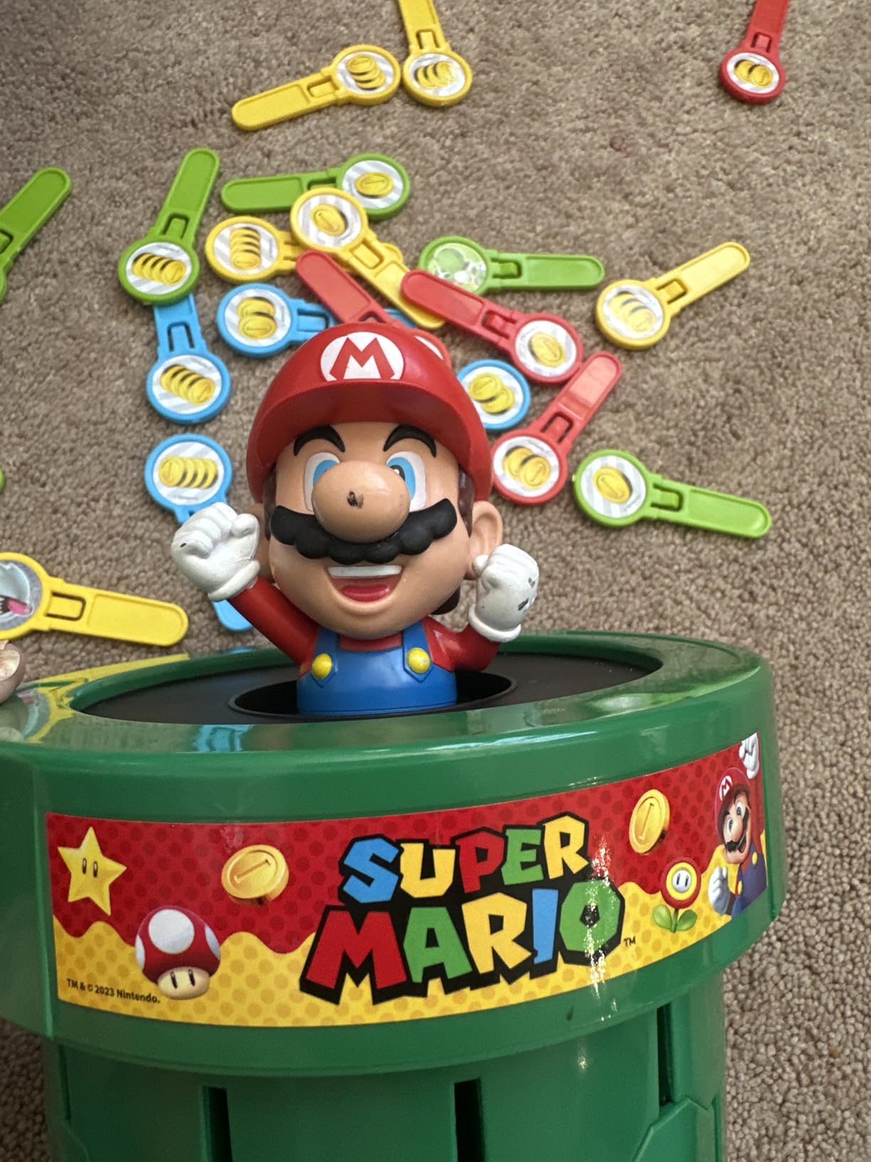TOMY Pop Up Super Mario Game - Activities for Indoor Recess or Family Game Night - Officially Licensed Super Mario Toys for Kids - 2-4 Players - Ages 4 Years and Up customer photo 2