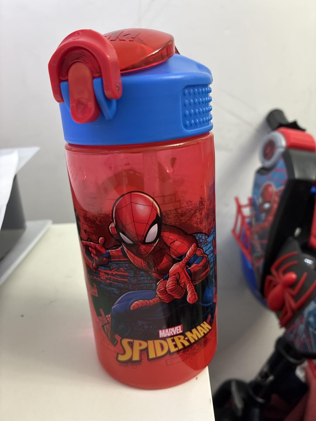 Zak Designs Kids Water Bottle For School or Travel, 16oz Durable Plastic Water Bottle With Straw, Handle, and Leak-Proof, Pop-Up Spout Cover (Dinosaur) customer photo 2