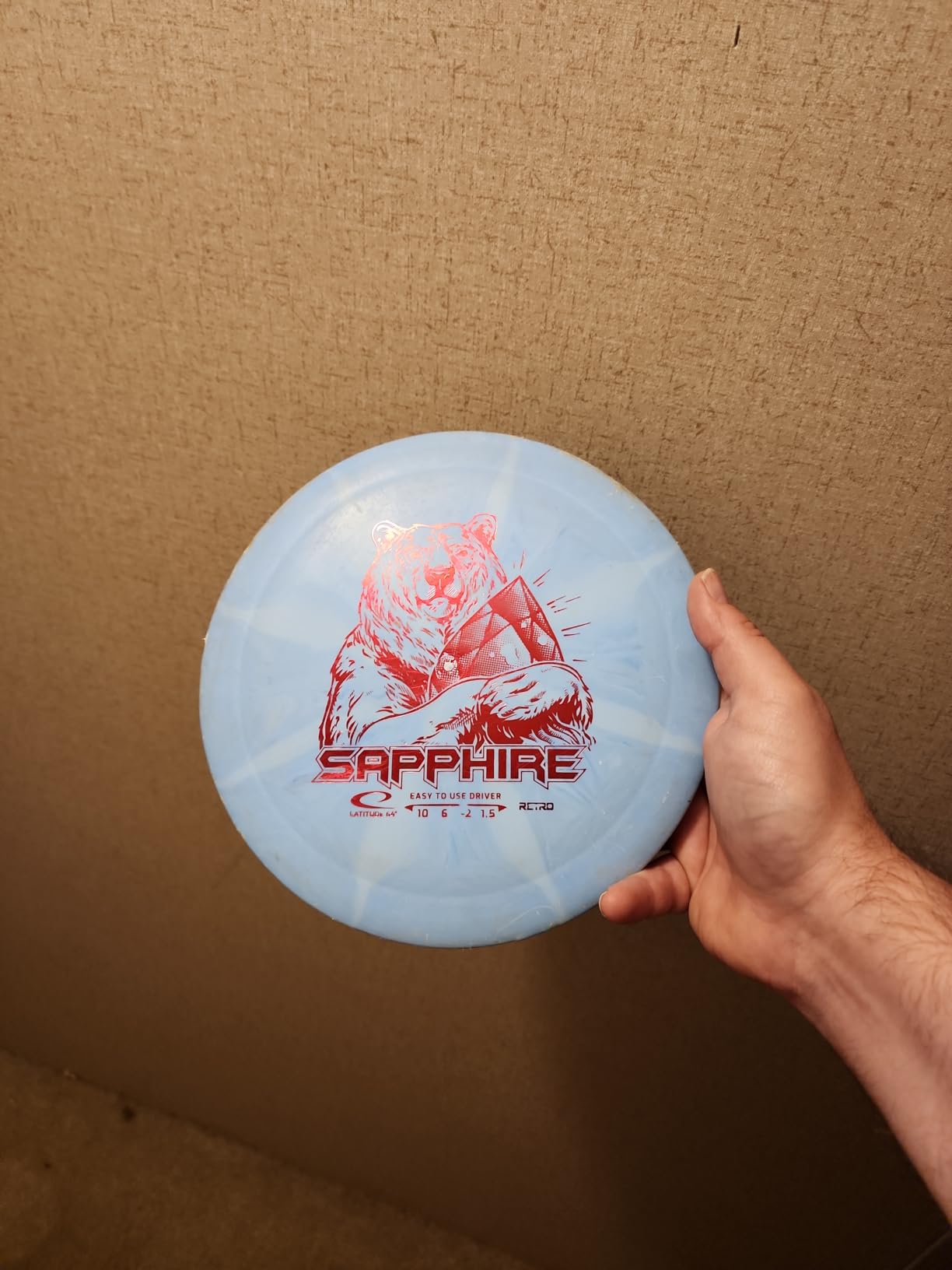 Dynamic Discs Latitude 64 Retro Burst Sapphire | Beginner Friendly Disc Golf Driver | Easy to Throw Control Distance Driver Disc Golf Discs | 160g and Under | Stamp Color May Vary customer photo 1