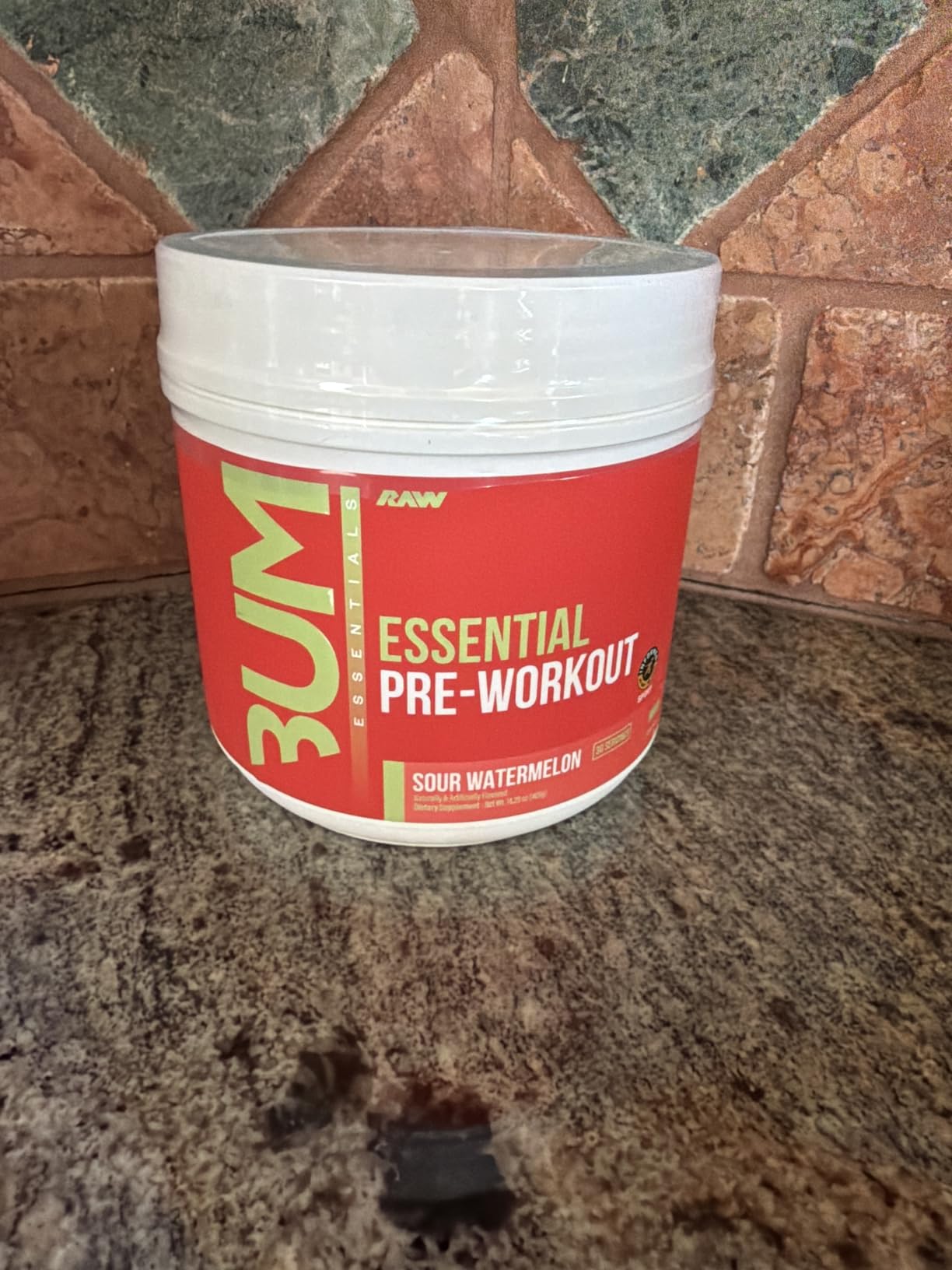 RAW Essential Pre-Workout Powder (Sour Watermelon) - Chris Bumstead Sports Nutrition Supplement for Men & Women - Preworkout Energy Powder with Caffeine, L-Citrulline, L-Tyrosine, & Beta Alanine Blend customer photo 1