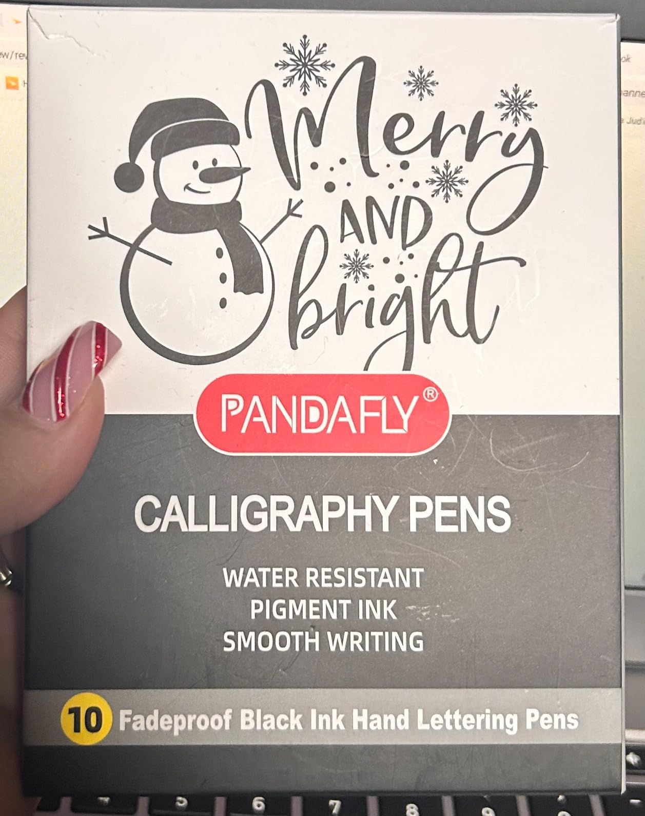 PANDAFLY Calligraphy Pen, 10 Size Calligraphy Pens for Writing, Brush Pens Calligraphy Set for Beginners, Hand Lettering Pen for Art Drawing, Sketching, Scrapbooking customer photo 2