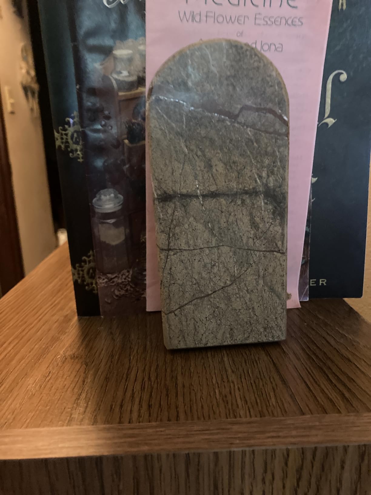 Koville African Natural Marble Bookends for Shelves, Non-Slip Book Ends, 13LBS Ultra Heavy Duty Marble Book Holder Organizer, Apartment Decor for Movies/CD/Video Games(Namib Fantasy) customer photo 2