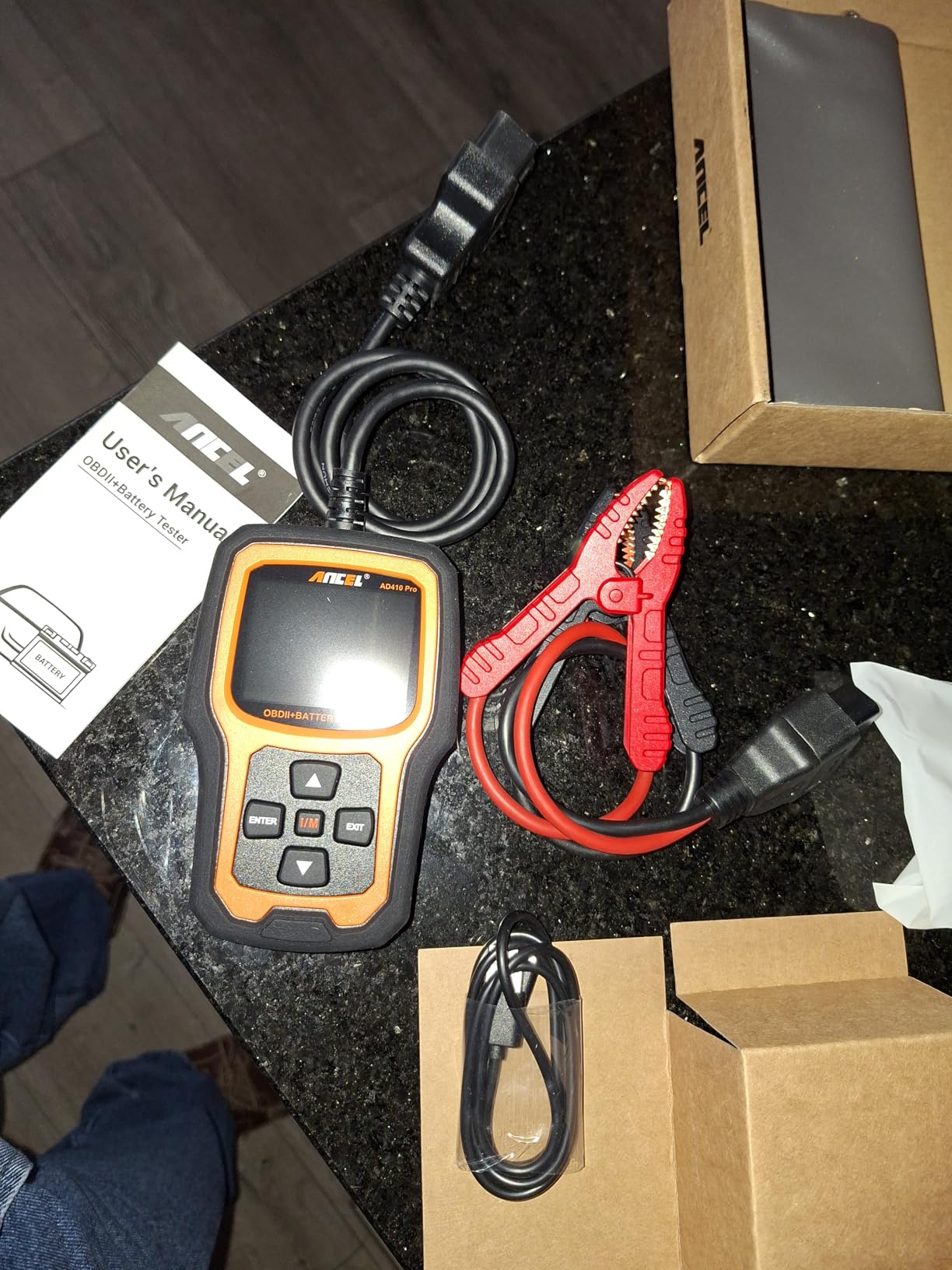 ANCEL AD410 PRO OBD2 Scanner and Battery Tester, 2-in-1 Car Diagnostic Tool, Check Engine Light, EVAP Test, Live Data, 12V Battery Analyzer with Cranking & Charging System Test for Car Motorcycle customer photo 2