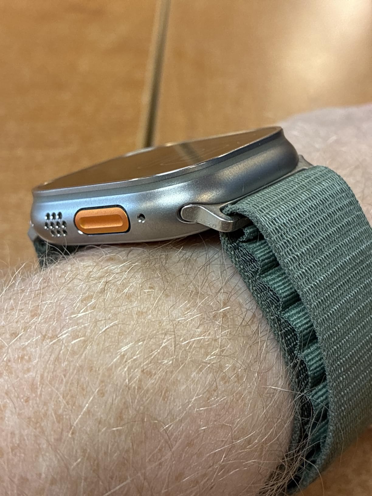 Apple Watch Ultra [GPS + Cellular 49mm] Titanium Case with Midnight Ocean Band, One Size (Renewed) customer photo 1