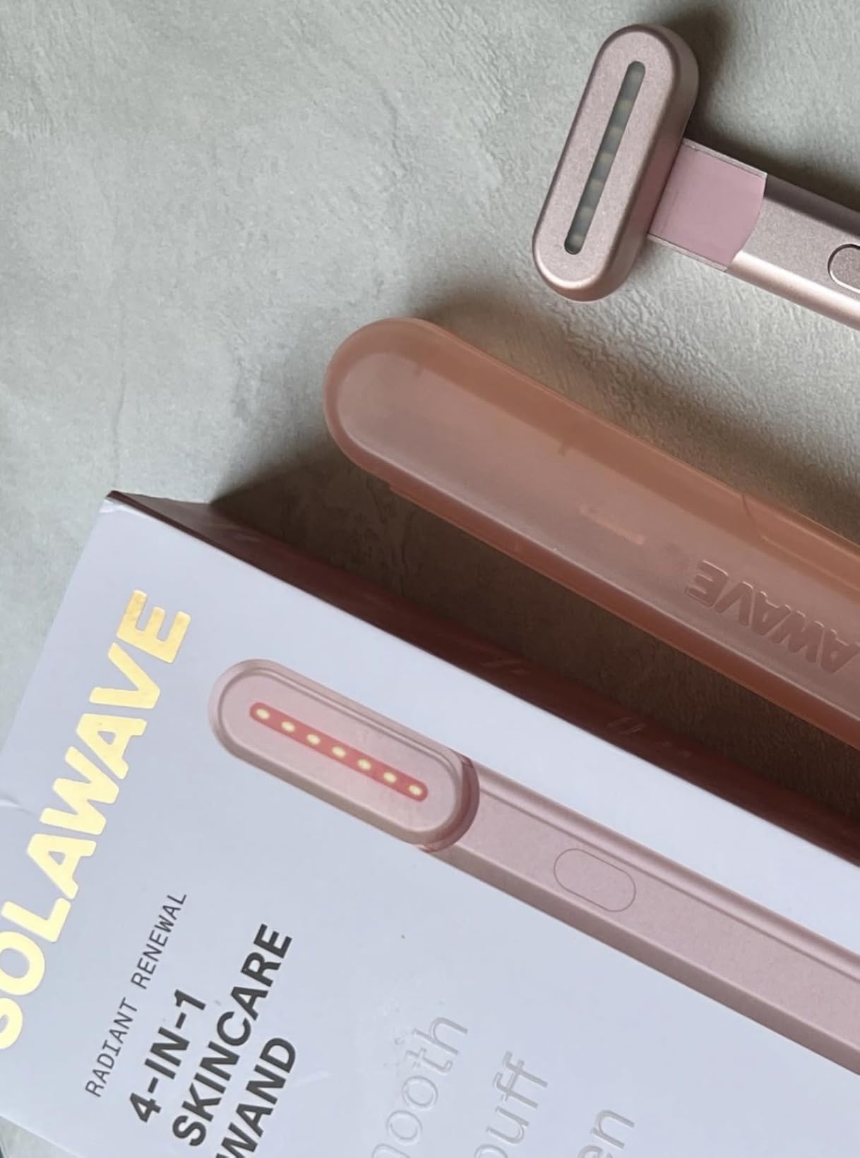 SolaWave 4-in-1 Radiant Renewal Facial Wand | Red Light Therapy | Galvanic Skincare Wand & Facial Massager | Anti-Aging customer photo 2
