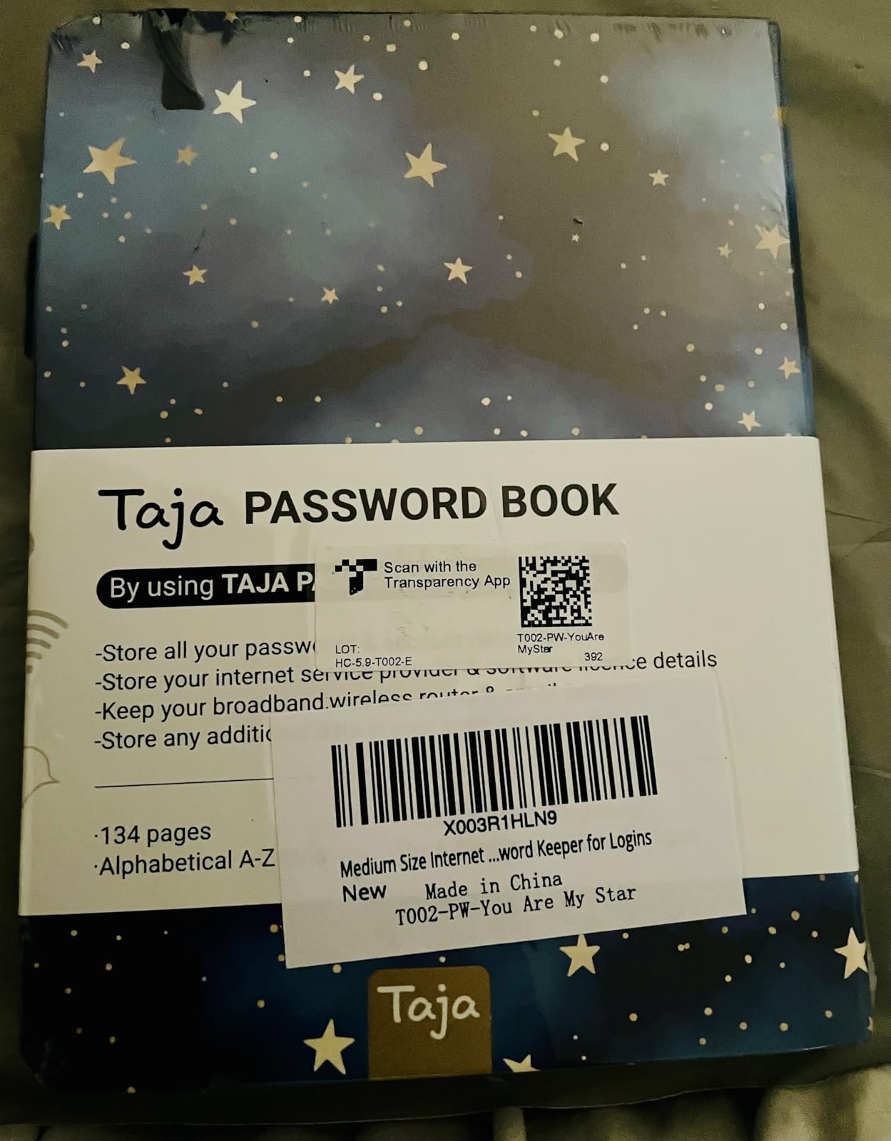 Taja Password Keeper Book with Alphabetical Tabs, Small Password Books for Seniors, Password Notebook for Internet Website Address Log in Detail, Password Logbook to Help You Stay Organized - Aquamarine customer photo 1