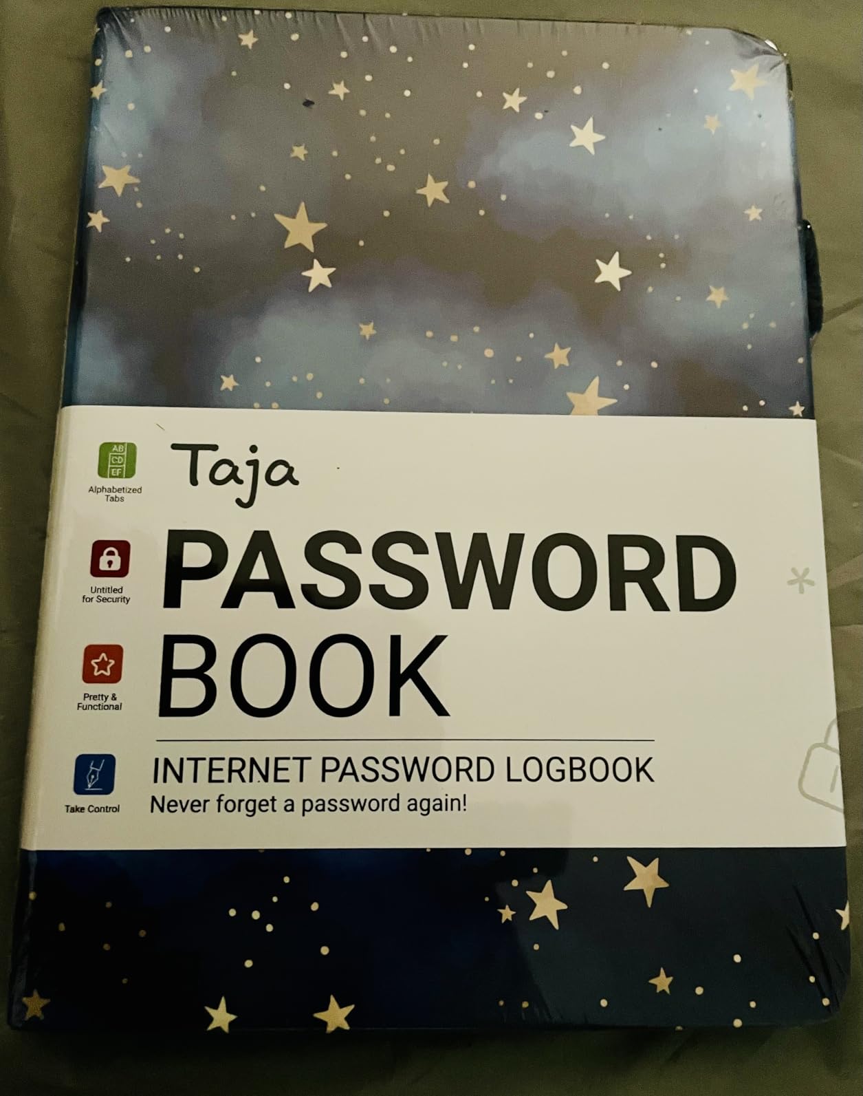 Taja Password Keeper Book with Alphabetical Tabs, Small Password Books for Seniors, Password Notebook for Internet Website Address Log in Detail, Password Logbook to Help You Stay Organized - Aquamarine customer photo 2