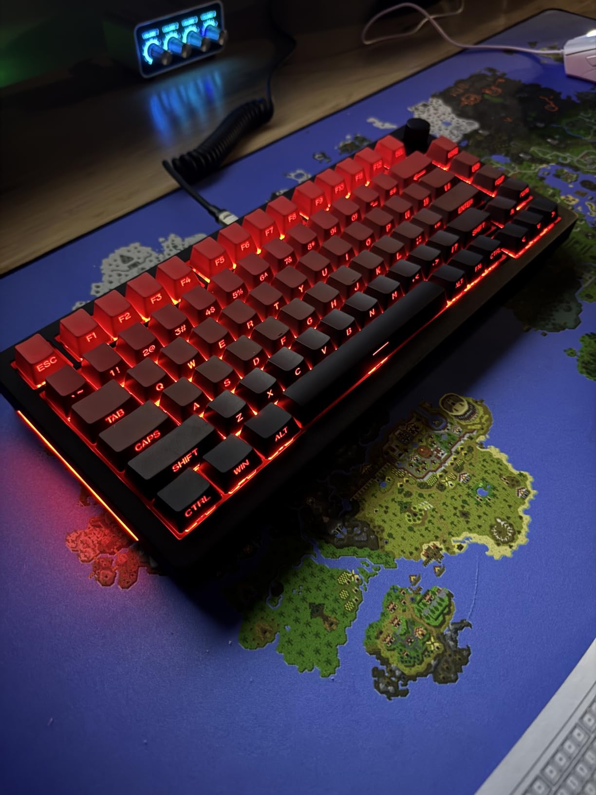 XVX PBT Keycaps - Side Print Keycaps 60 65 75 100 Percent, Double Shot Shine Through Custom Key caps, Black 136 Keys Set, OEM Profile, Minimalist Style Phantom for Cherry Gateron MX Switche Keyboard customer photo 1