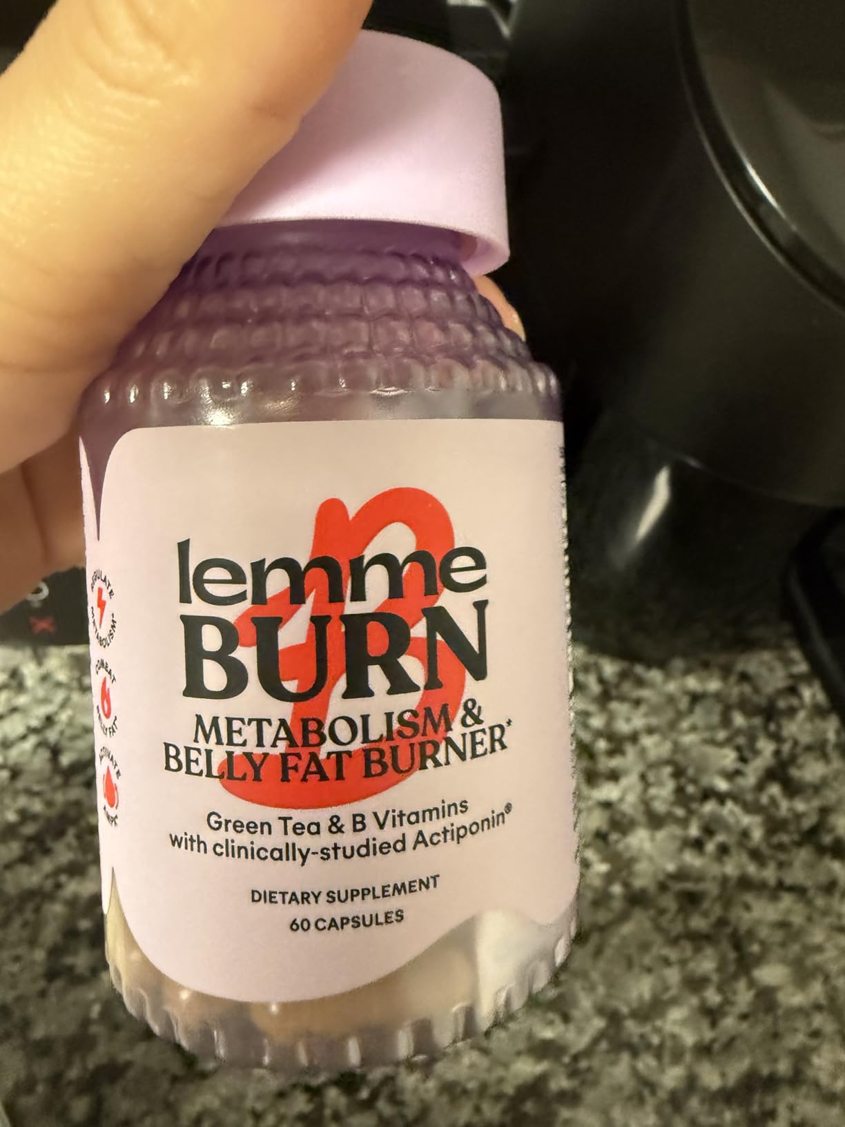 Lemme Burn - Metabolism, Belly Fat Burning + AMPK Activating Supplement for Men & Women w/Clinically Studied Actiponin Gynostemma, Green Tea Extract, Vitamins B6 & B12 - Gluten Free, 60 Count customer photo 2