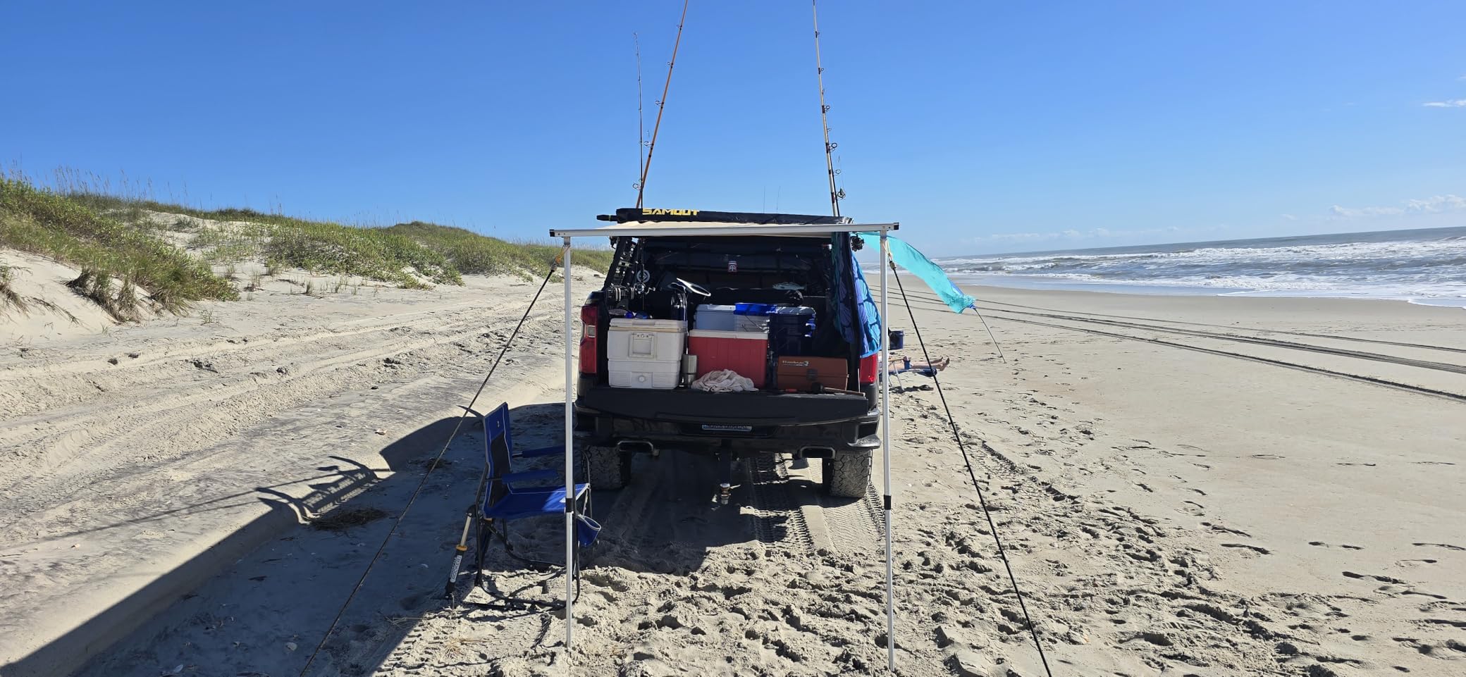 SAMOUT Vehicle Awning 4.6ft x 6.6ft Rooftop Pullout Ripstop UPF50+ Side Awning customer photo 1