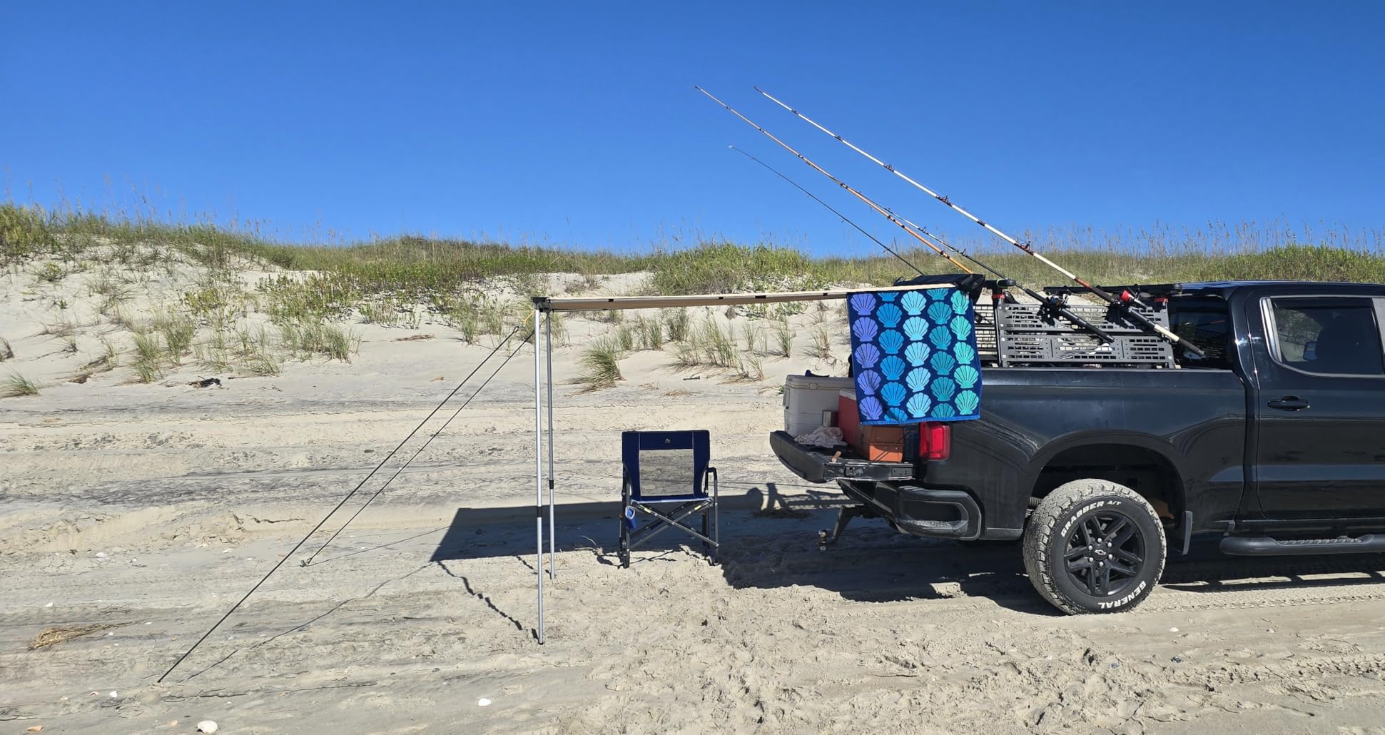 SAMOUT Vehicle Awning 4.6ft x 6.6ft Rooftop Pullout Ripstop UPF50+ Side Awning customer photo 2