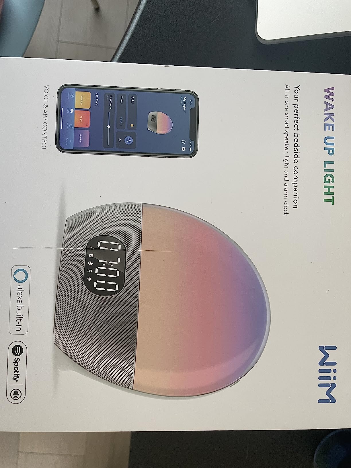 WiiM Wake-up Light, Alexa Built-in, Unlimited Sound Choices, All-in-One Sunrise Alarm Clock, Sound Machine, Sleep Routines and More customer photo 2