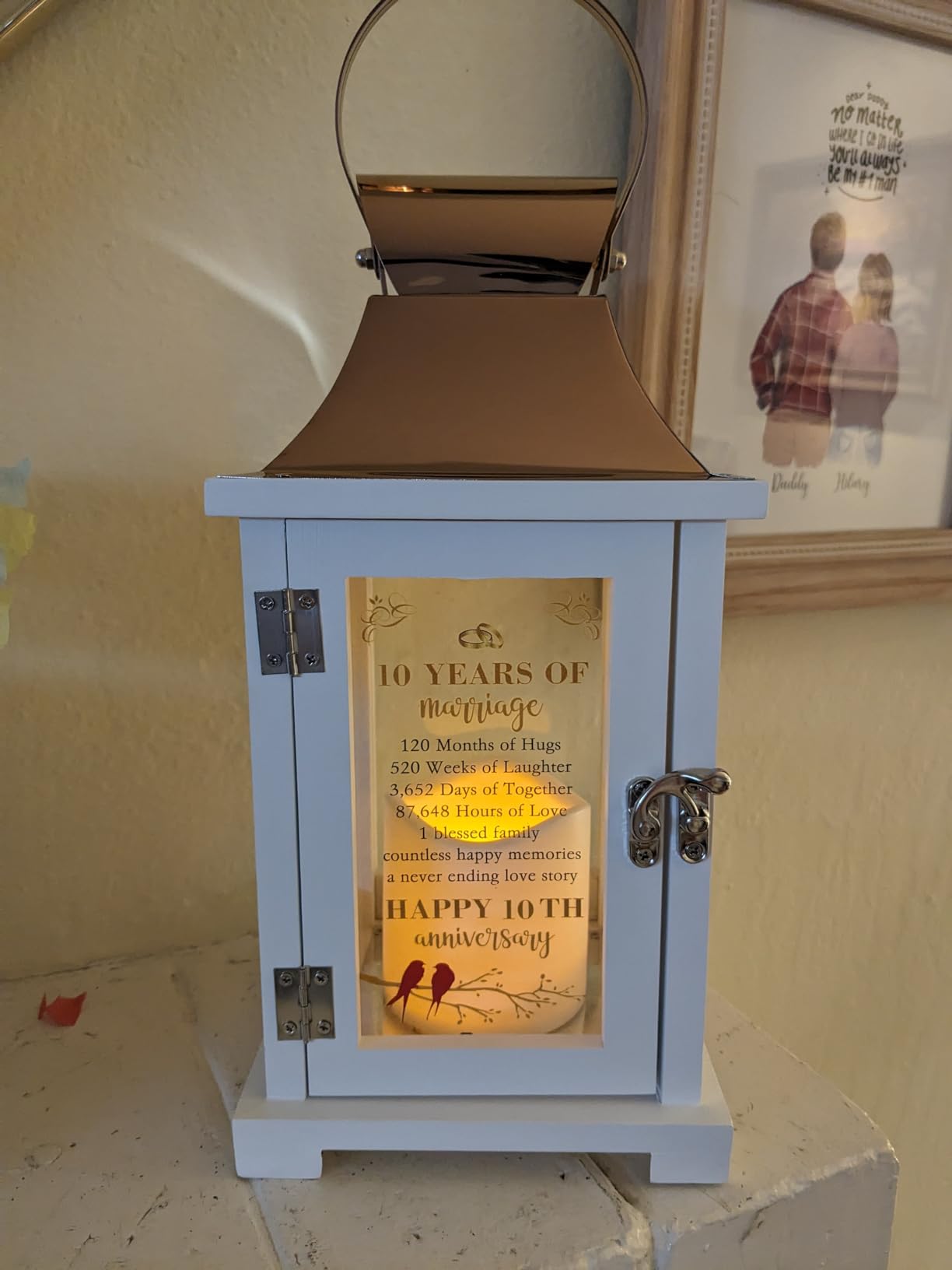 40th Wedding Anniversary Lantern 40th Anniversary Wedding Gifts for Couple Parents Husband Wife Grandparents, Happy 40th Anniversary Decoration customer photo 2