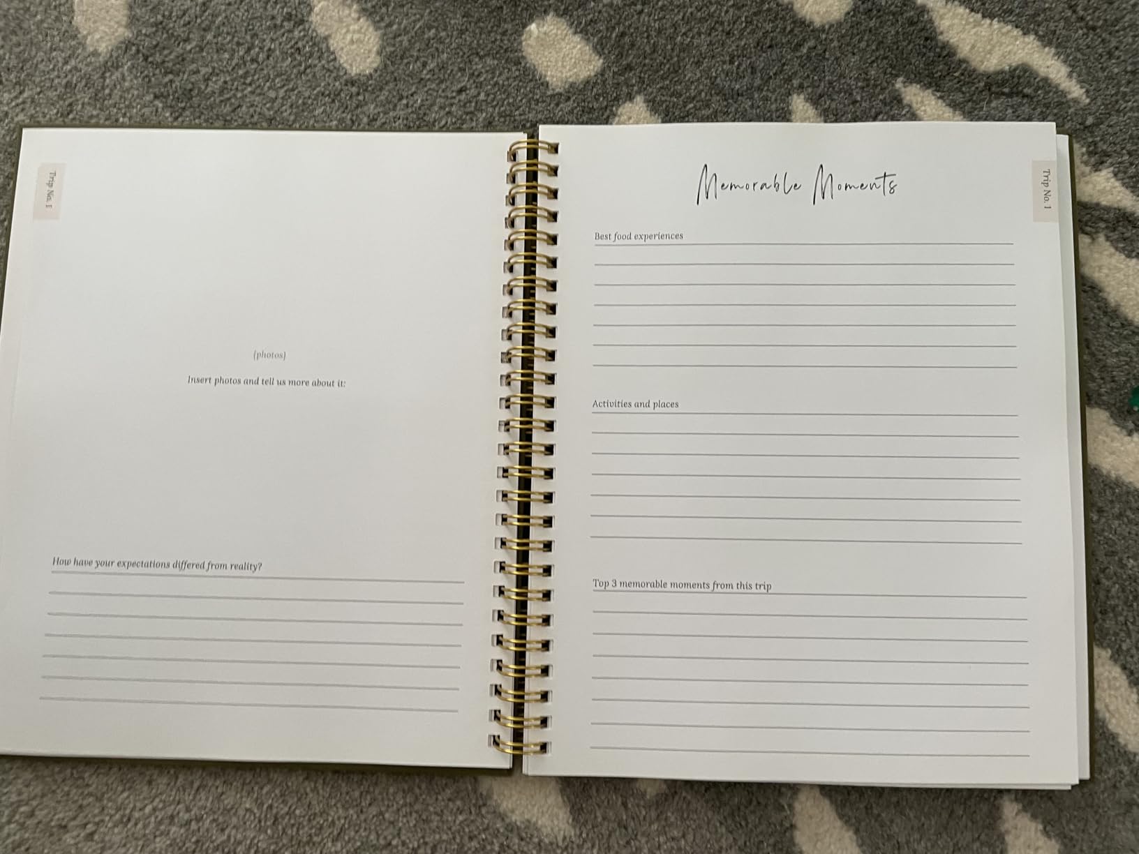 Nook Theory Personalized Travel Journal for Women, Men - Linen Travelers Notebook, Adventure Book with Prompts, Perfect for Travel Gifts (Ocean) customer photo 2