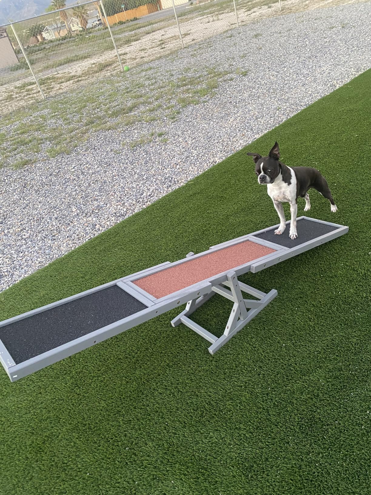 PawHut Wooden Dog Agility Seesaw for Training and Exercise, Platform Equipment Run Game Toy, Weather Resistant Pet Supplies, 71