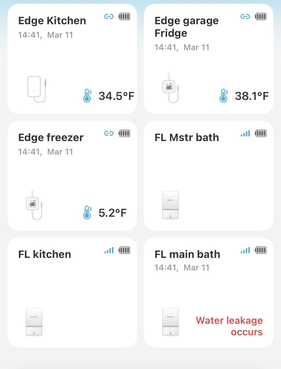 GoveeLife Premium Smart Water Leak Detector 2 with 1968ft Ultra-Long Range, WiFi Water Sensor with SMS/Email/APP Push and Sound Alarm, 5-Year Battery Life, Suitable for Home, Basement, Kitchen, 4 Pack customer photo 1