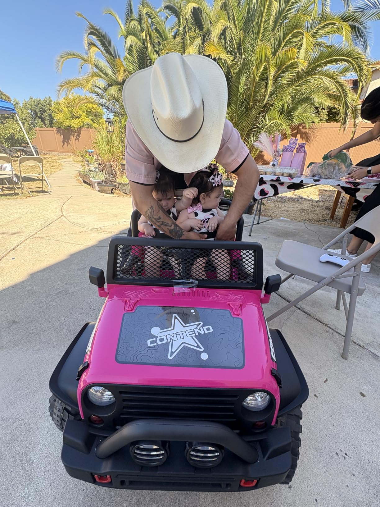 SEHOMY 2 Seater Electric Car for Kids, 12V Ride on Toys Power Wheels with Remote - 3 Speeds, Spring Suspension, 110LB Max, LED Lights, Music, Kids Electric Vehicles Toddler Truck for Boys Girls Pink customer photo 1