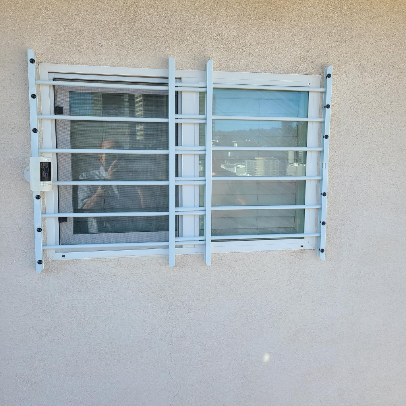 Grisham AWG Fixed Window Security Bars, (White, 3Bars) 14 3/4