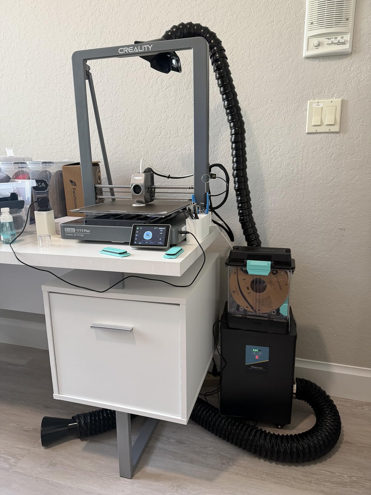 FumeClear FC-2002A Laser Fume Extractor for 260m³/h Strong Suction, Low-Noise with 12 Filters Solder Fume Extractor for S1, D1 Pro 10W to 40W Laser Engraver Soldering Smoke Extractor customer photo 1