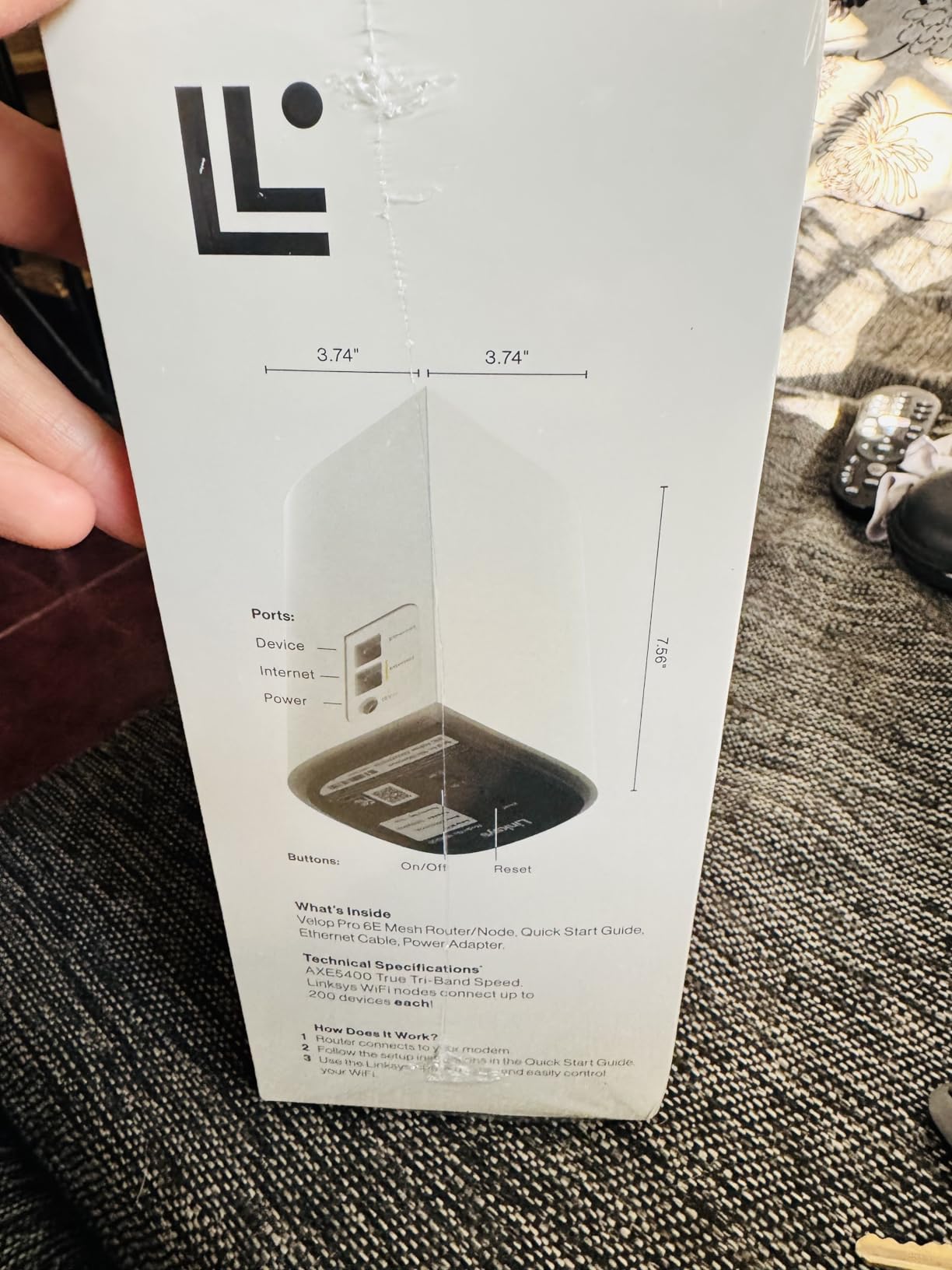 Linksys Velop Pro 6E WiFi Mesh System | One Cognitive Mesh Tri-Band router with 5.4 Gbps (AXE5400) Speed | Coverage up to 3,000 sq ft | Connect 200+ Devices | 1Pk MXEC621 | 2023 Release customer photo 1