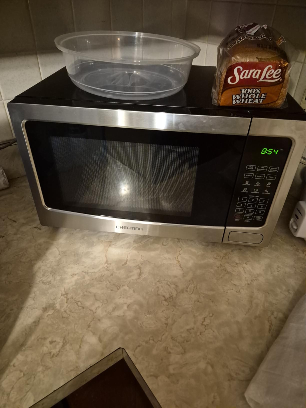 Chefman Countertop Microwave Oven 1.1 Cu. Ft. Digital Stainless Steel Microwave 1000 Watts with 6 Auto Menus, 10 Power Levels, Eco Mode, Memory, Mute Function, Child Safety Lock, Easy Clean customer photo 1