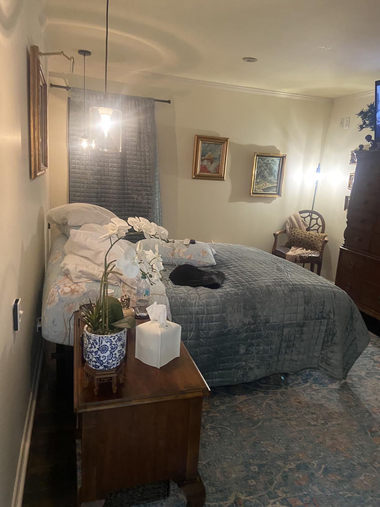 Ziisee Industrial Floor Lamp with Glass Shade - Black, LED Bulbs, Foot Pedal Switch, Easy Assembly customer photo 1